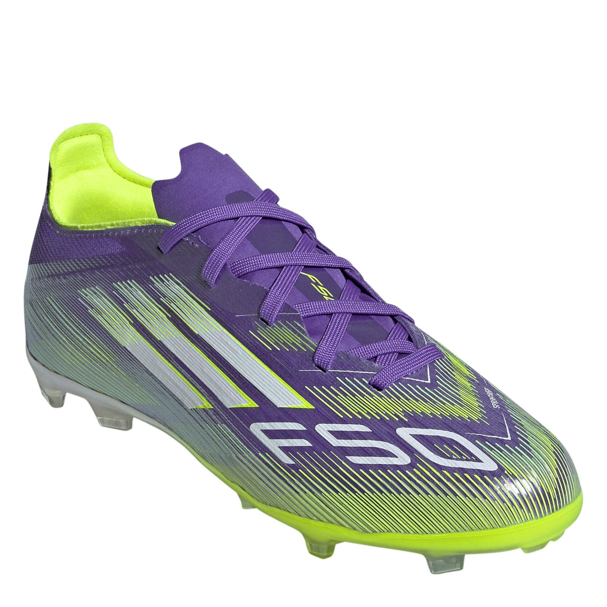 Purple/White - adidas - F50 Elite Childrens Firm Ground Football Boots - 3