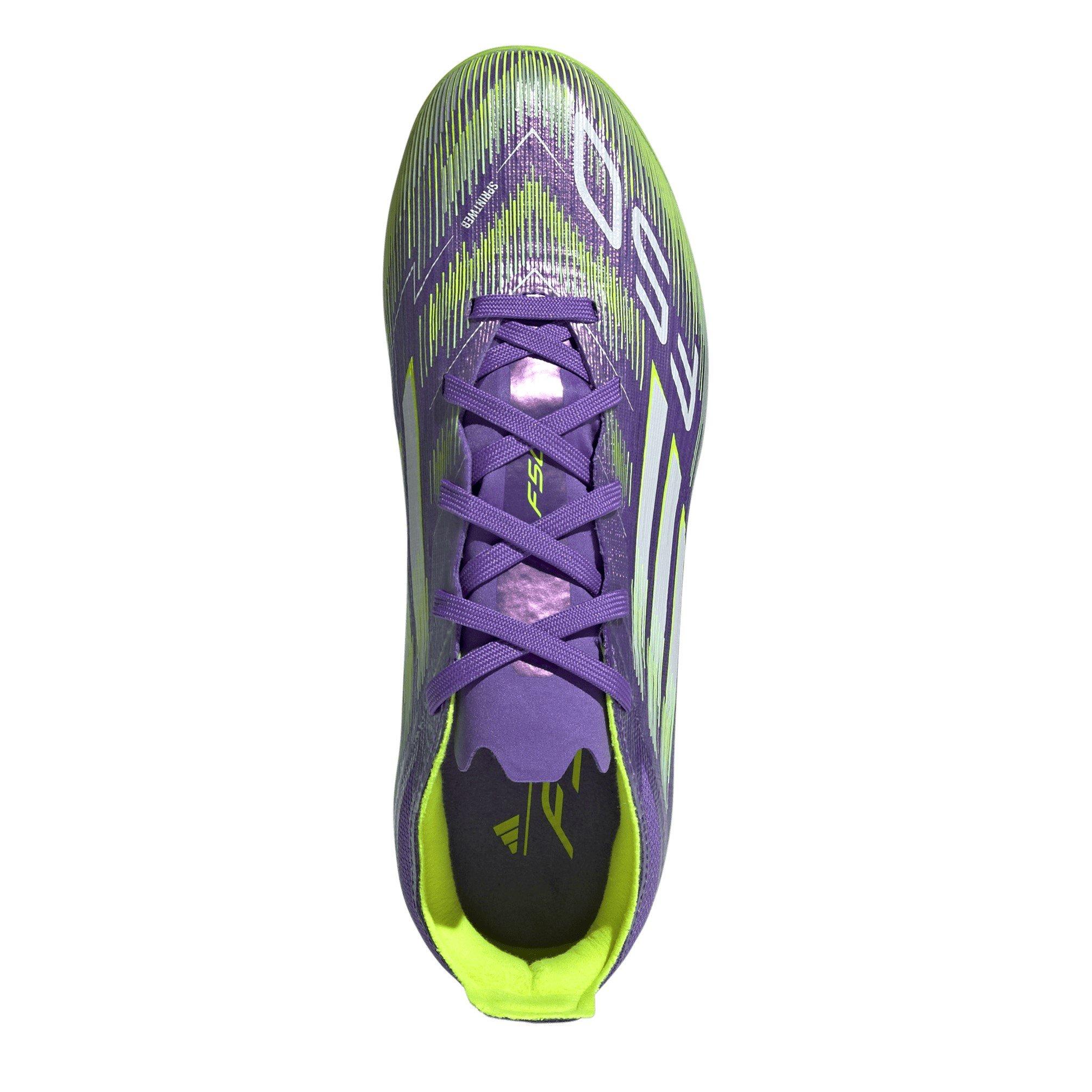 Purple/White - adidas - F50 Elite Childrens Firm Ground Football Boots - 5