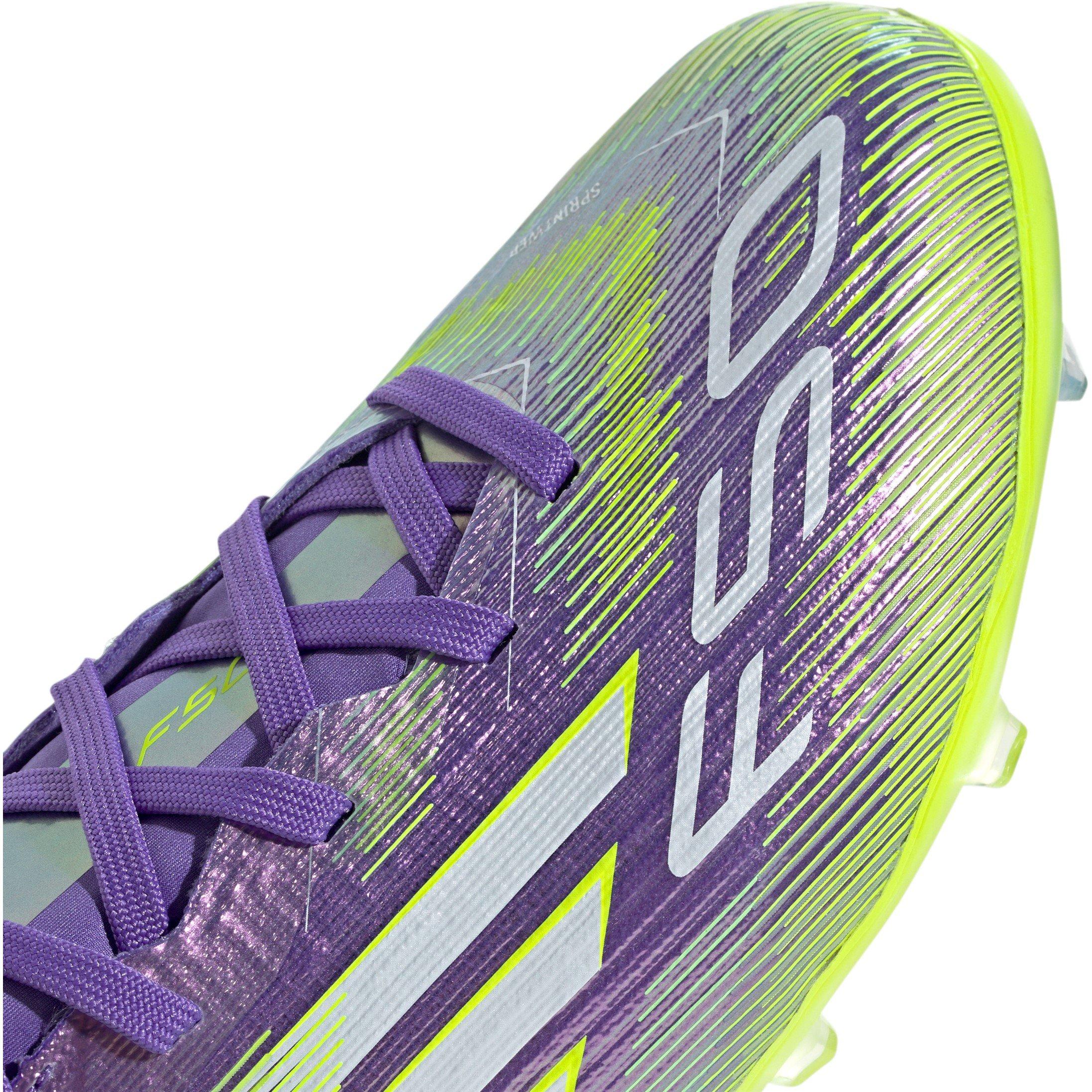 Purple/White - adidas - F50 Elite Childrens Firm Ground Football Boots - 8