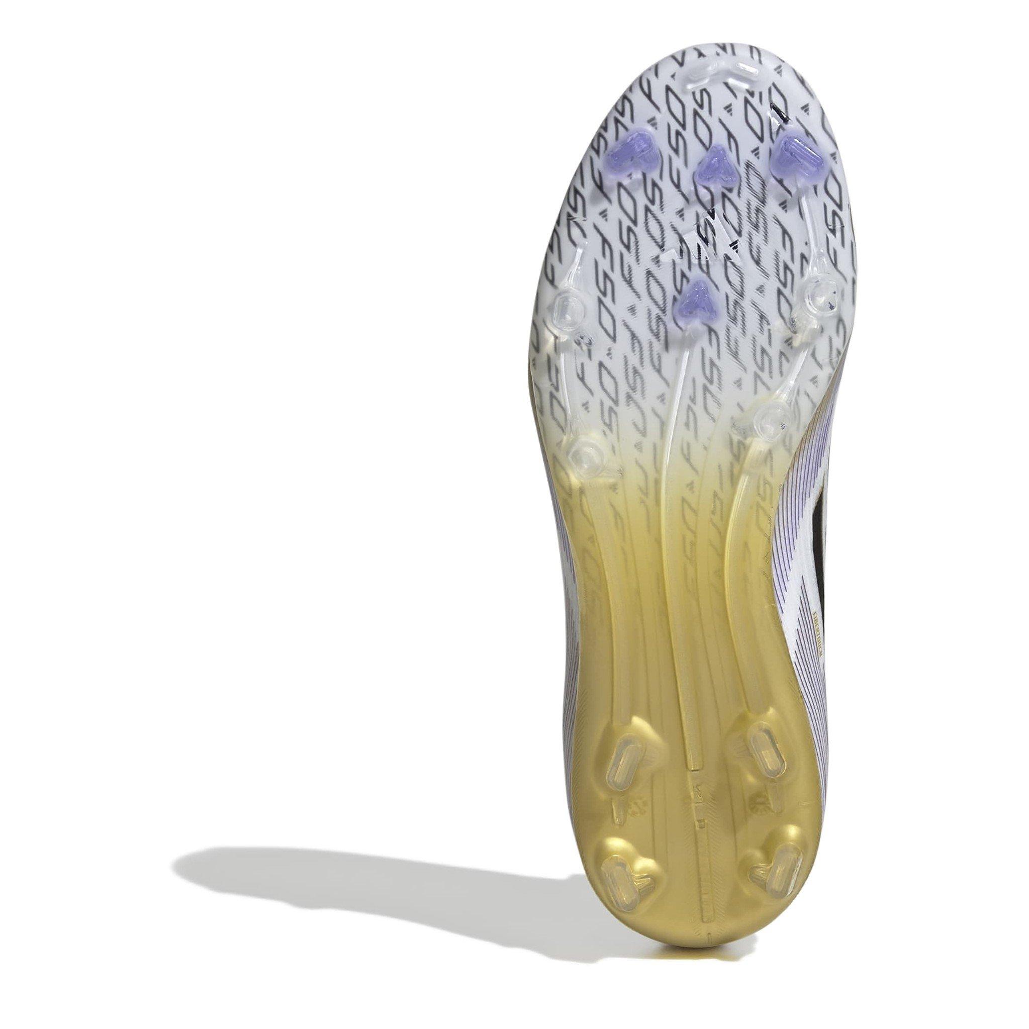 Bianco/Nero/Oro - adidas - F50 Laceless Childrens Firm Ground Football Boots - 6