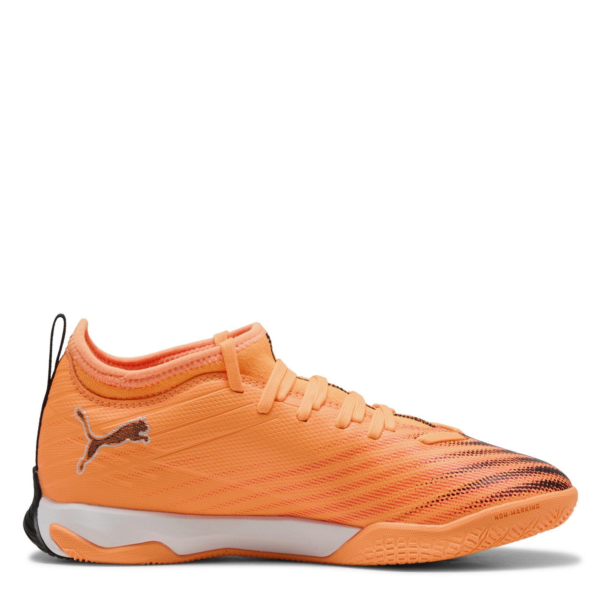 HtFr-Blk-GlwRd - Puma - Unisex Kids' Ultra 6 Match It + Mid Indoor Football Boots - 4