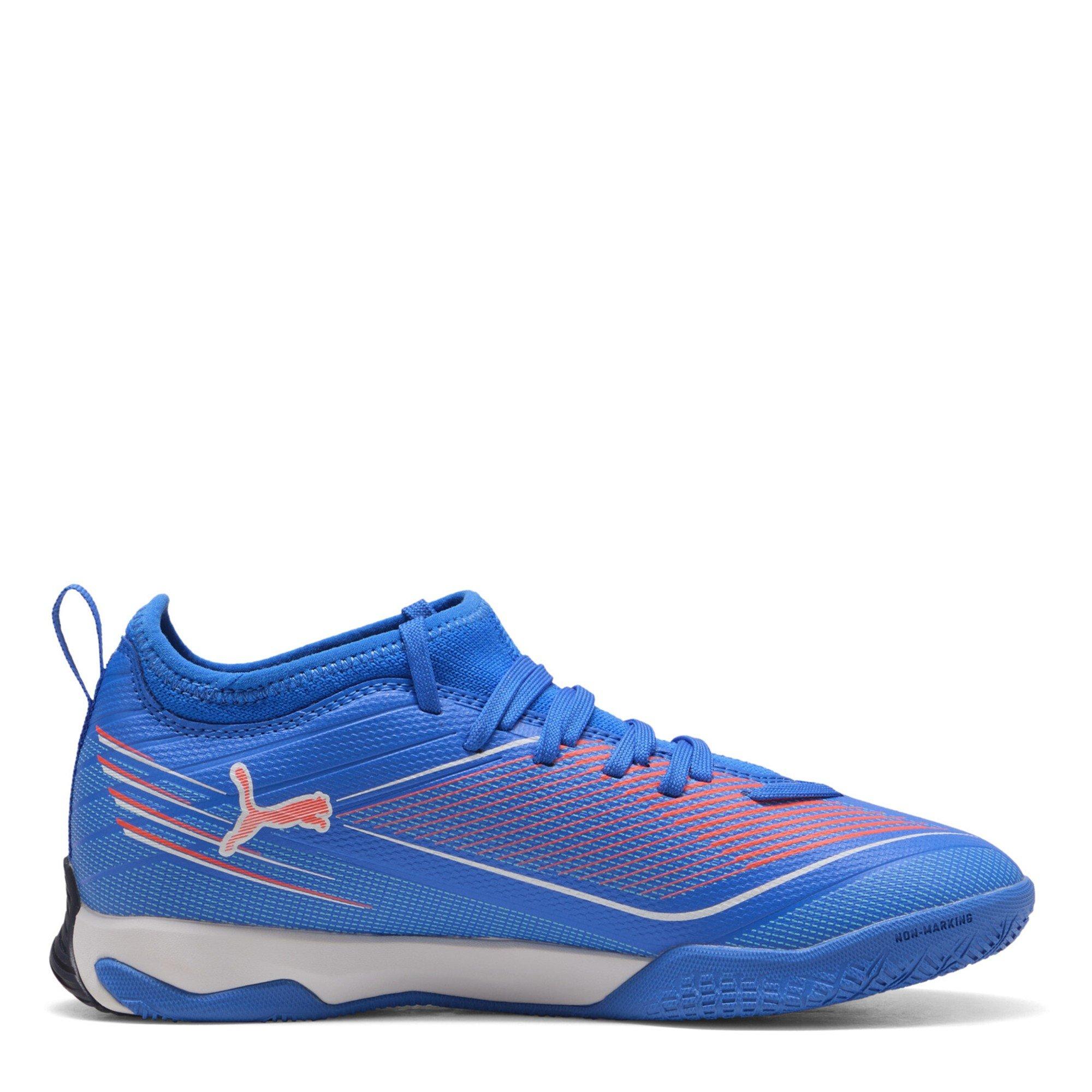 ltrBl-Wht-GlwRd - Puma - Unisex Kids' Ultra 6 Match It + Mid Indoor Football Boots - 4