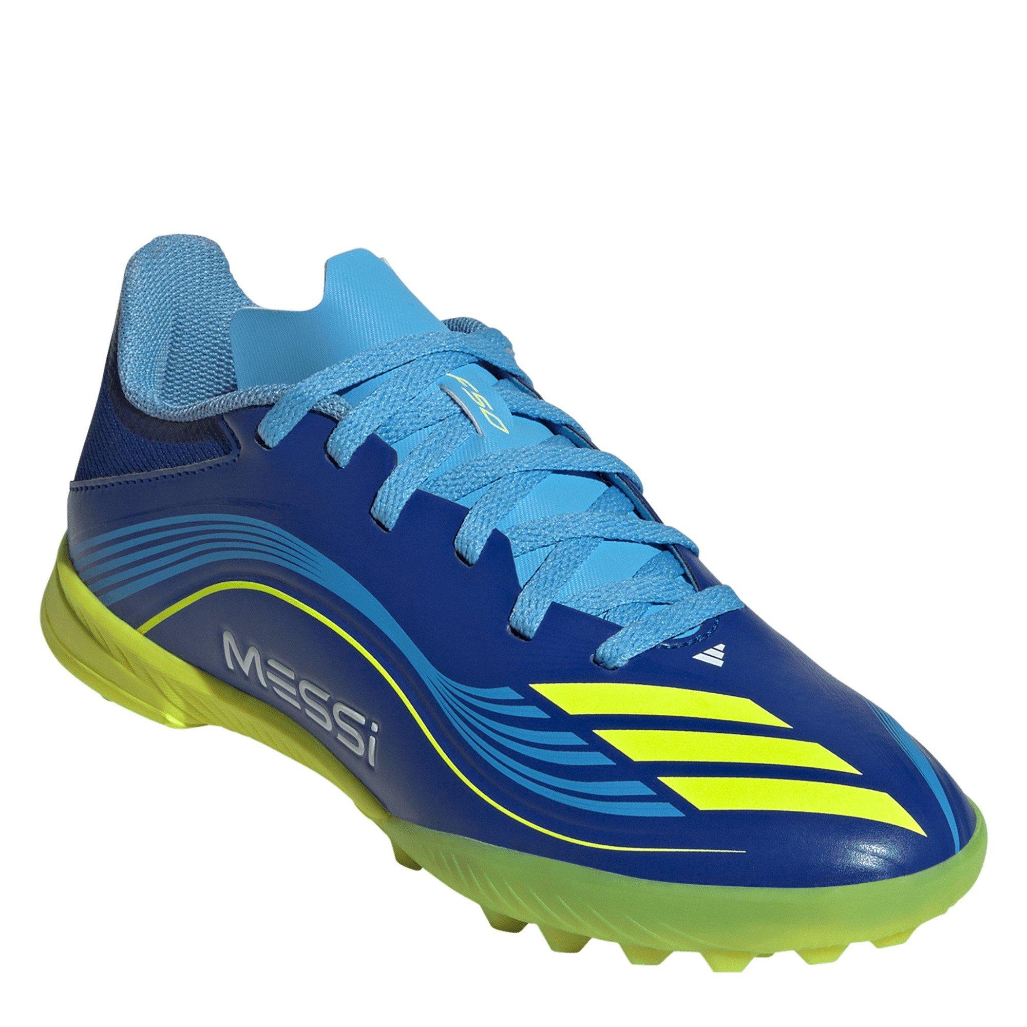Blue/Yellow - adidas - F50 League Childrens Astro Turf Football Boots - 3