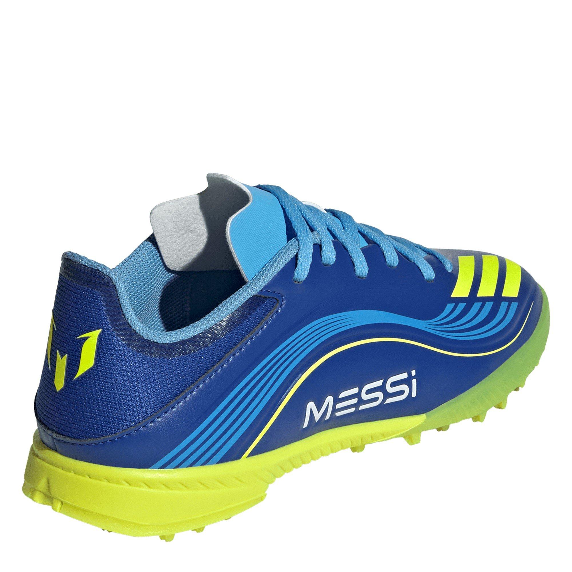 Blue/Yellow - adidas - F50 League Childrens Astro Turf Football Boots - 4