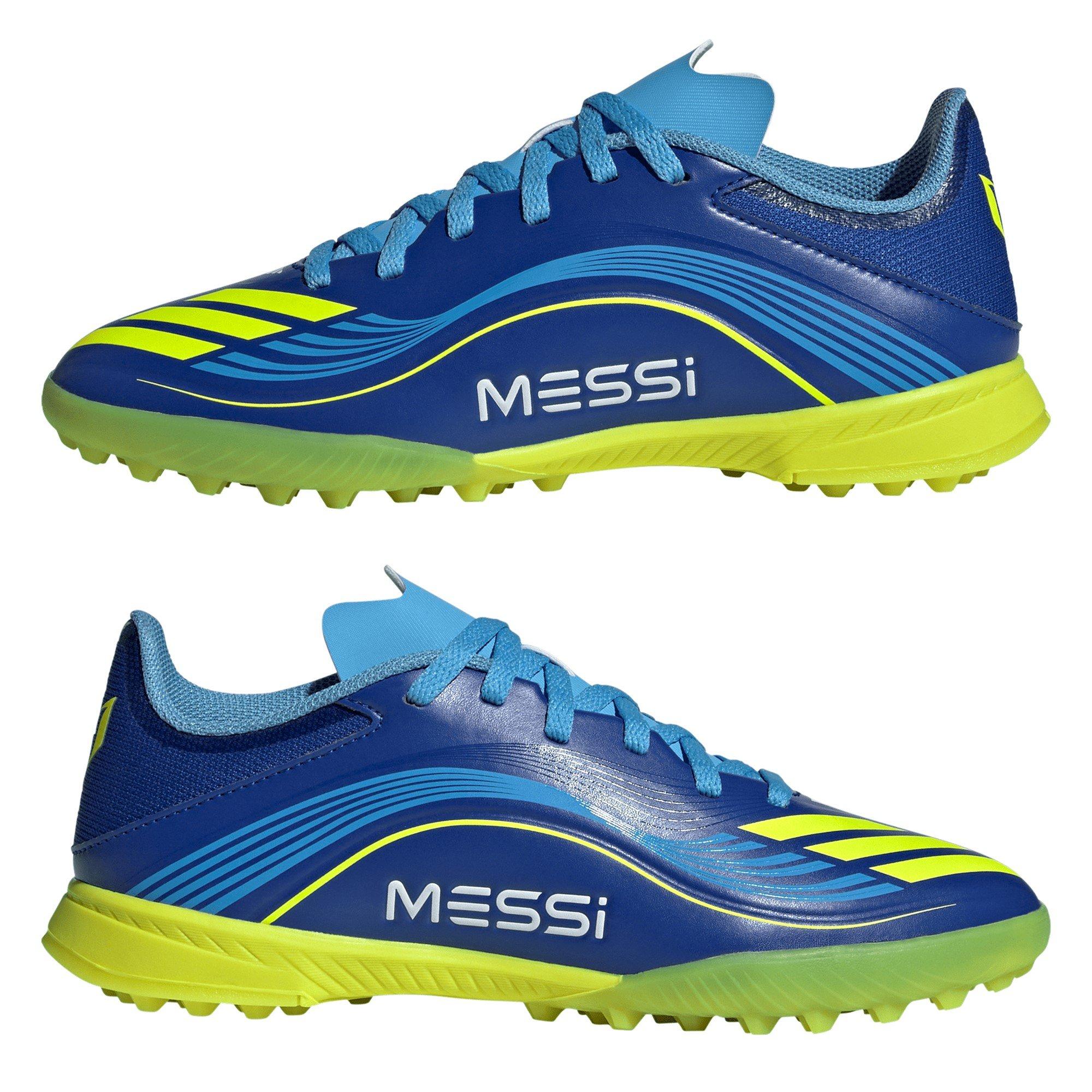Blue/Yellow - adidas - F50 League Childrens Astro Turf Football Boots - 9