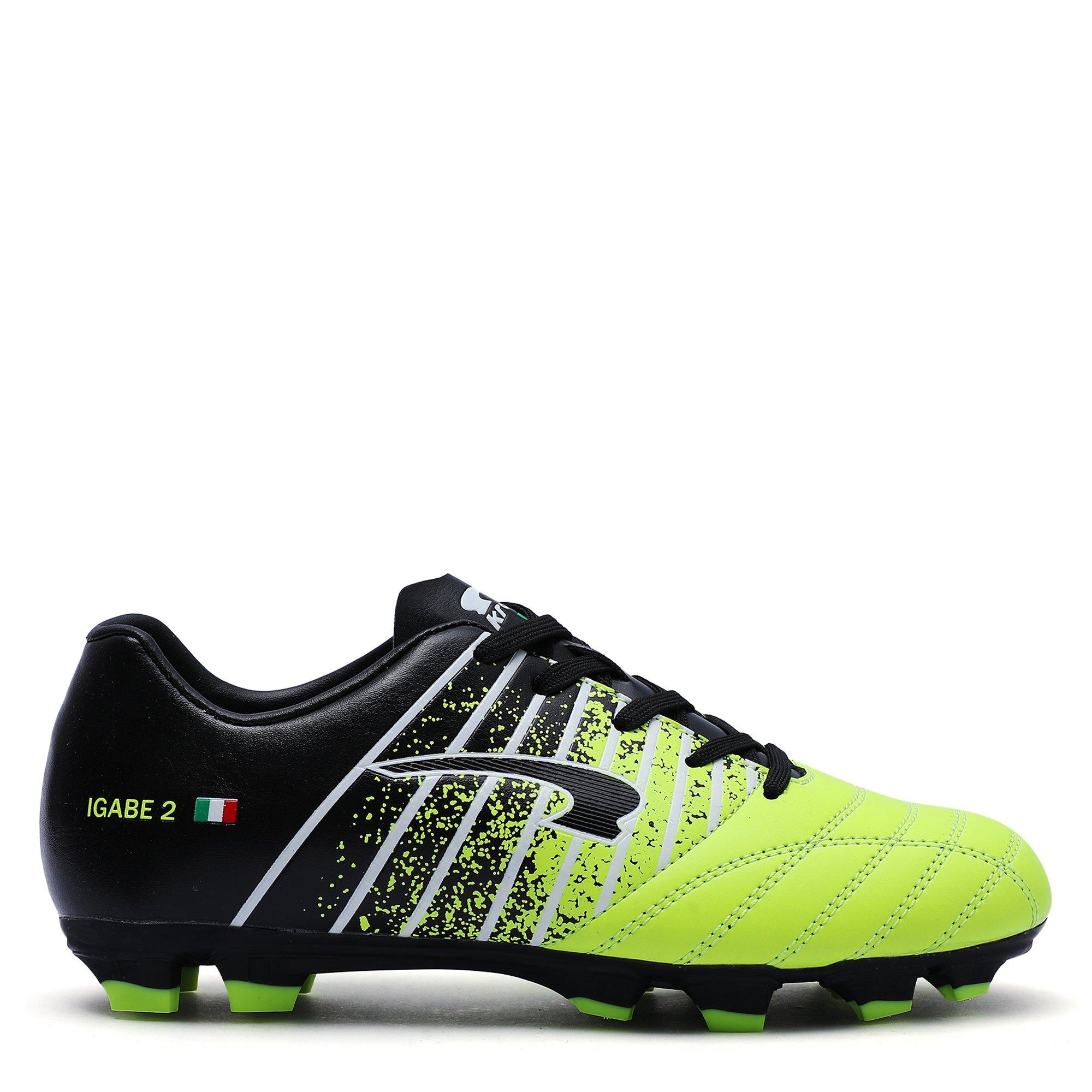 N.Green/Black - Kronos - IGABE 2 Junior Firm Ground Football Boots - 1