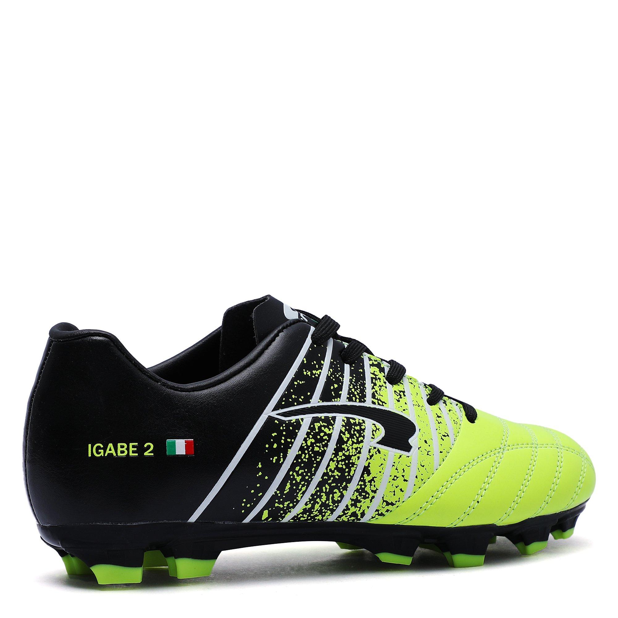 N.Green/Black - Kronos - IGABE 2 Junior Firm Ground Football Boots - 6