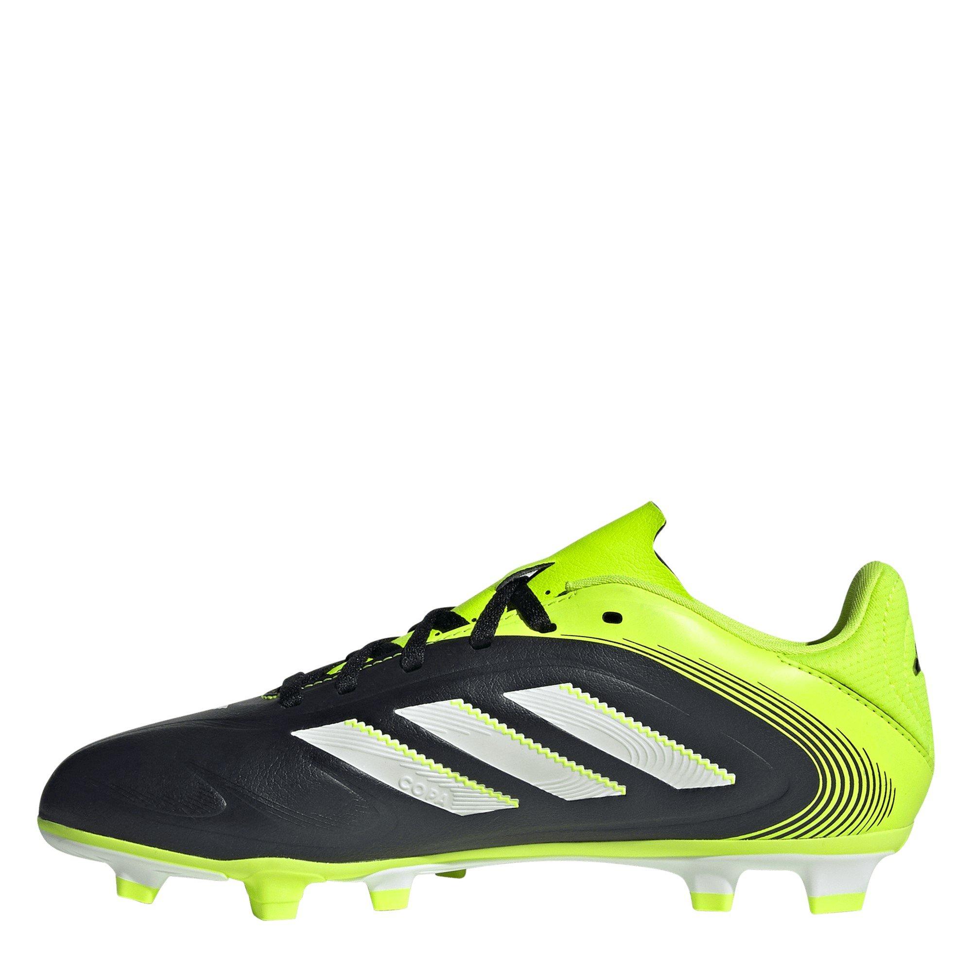Black/Lemon - adidas - Copa Pure 3 Club Childrens Firm Ground Football Boots - 2