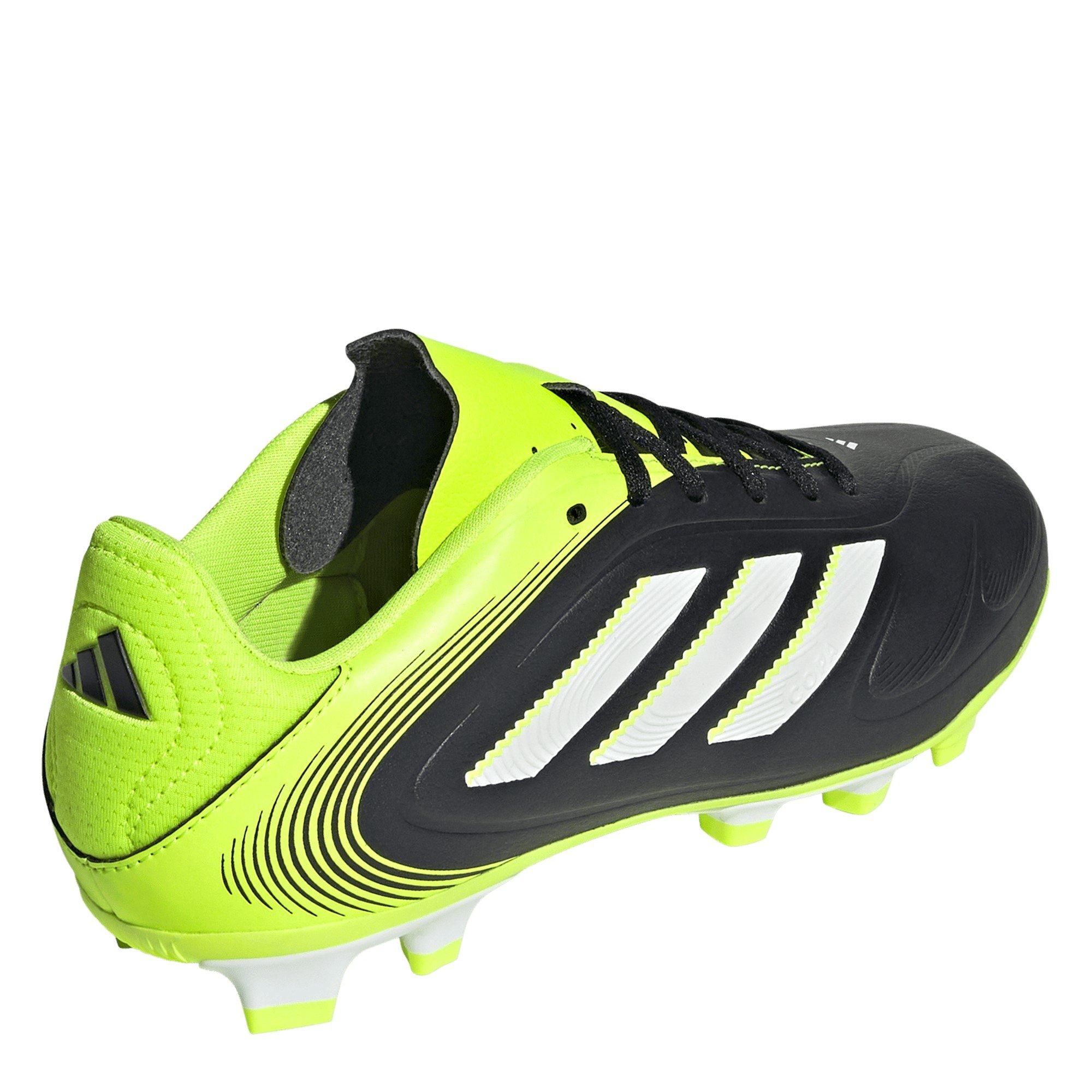 Black/Lemon - adidas - Copa Pure 3 Club Childrens Firm Ground Football Boots - 4