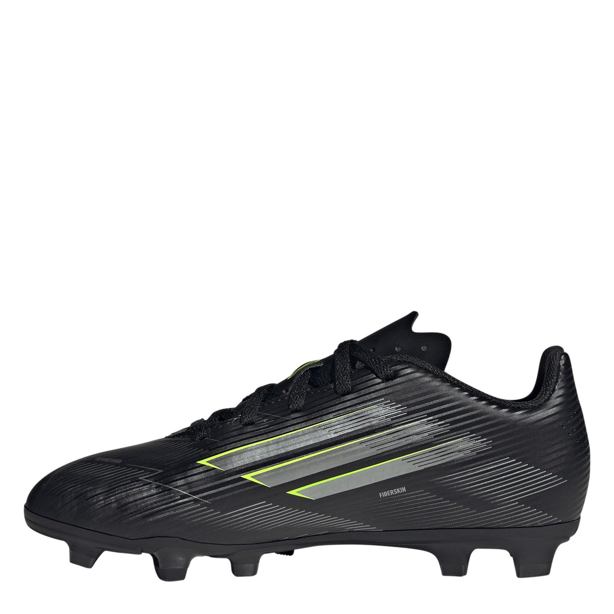 Black/Lemon - adidas - F50 Club Childrens Firm Ground Football Boots - 2