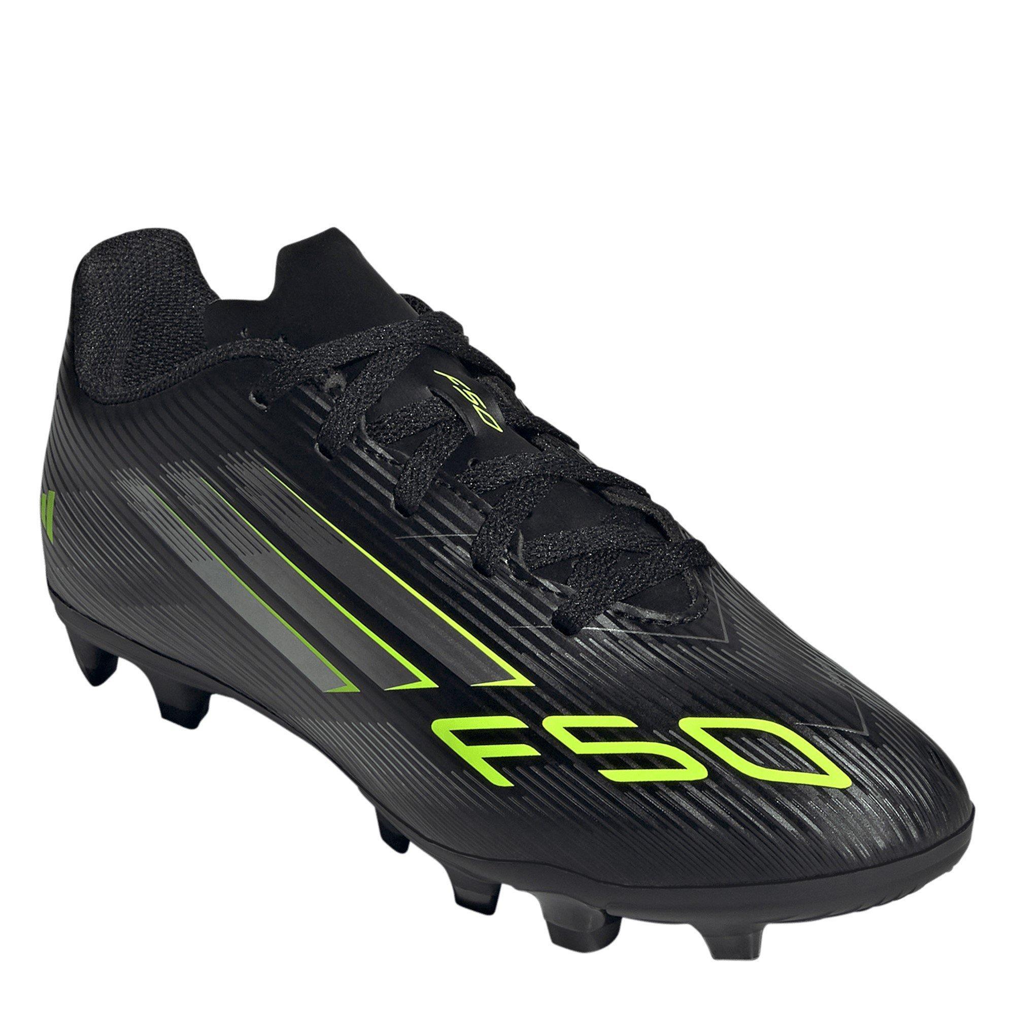 Black/Lemon - adidas - F50 Club Childrens Firm Ground Football Boots - 3