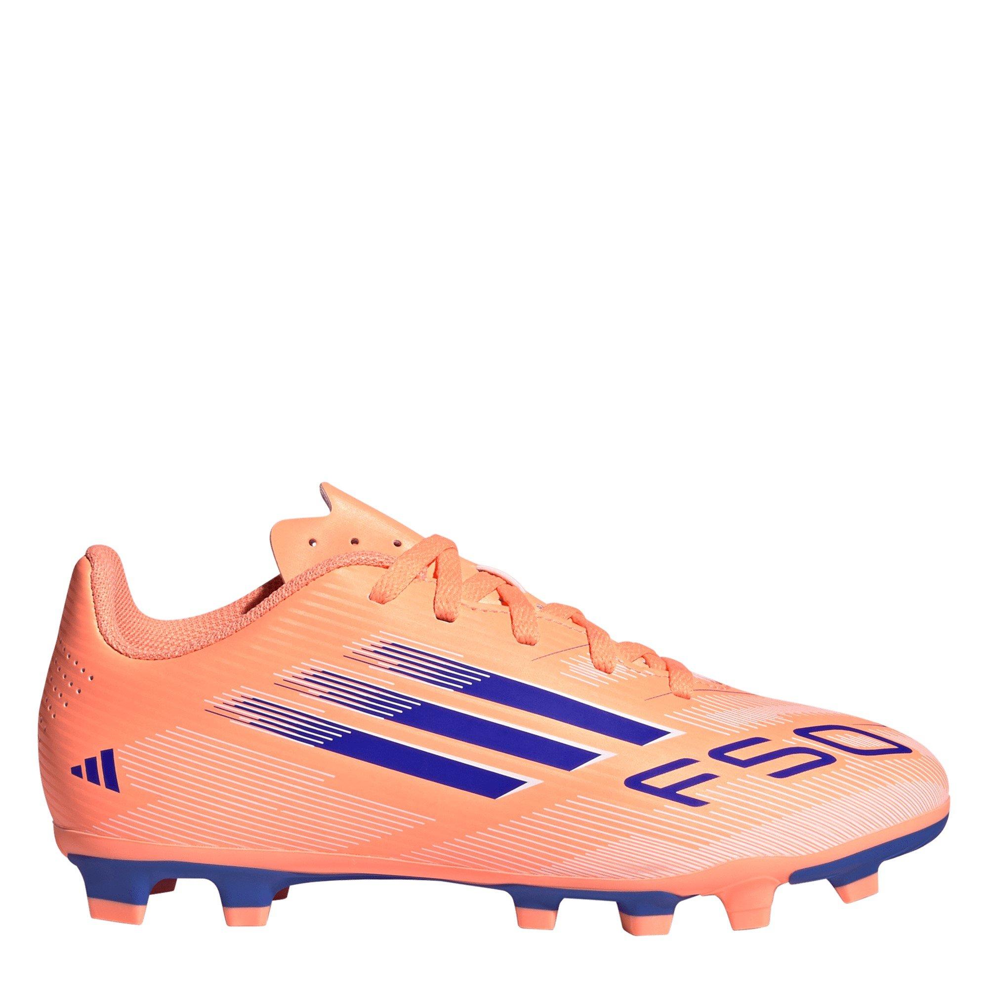 Adidas  Orange/Blue F50 Club Childrens Firm Ground Football Boots - C13 (31.5)