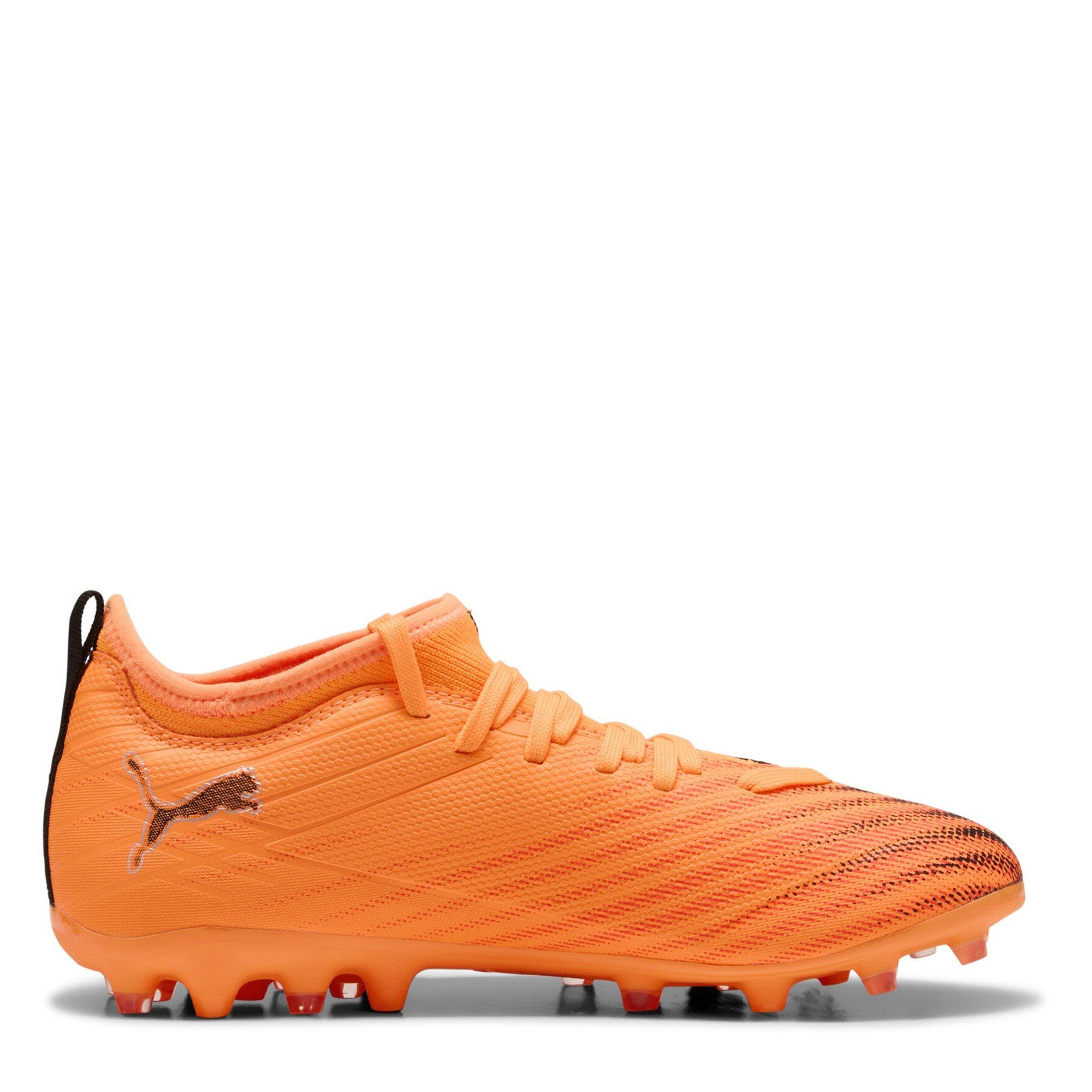 HtFr-Blk-GlwRd - Puma - Unisex Kids' Ultra 6 Match Mg Firm Ground Football Boots - 4