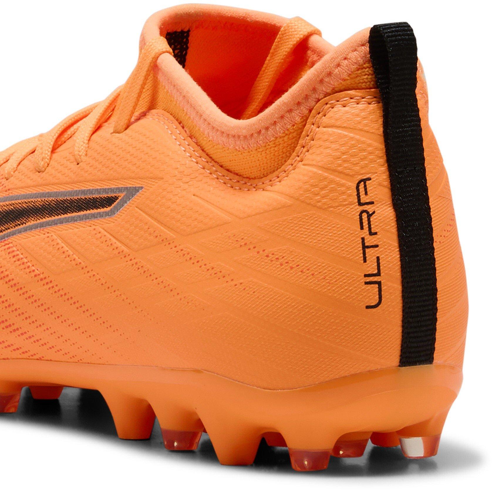 HtFr-Blk-GlwRd - Puma - Unisex Kids' Ultra 6 Match Mg Firm Ground Football Boots - 5