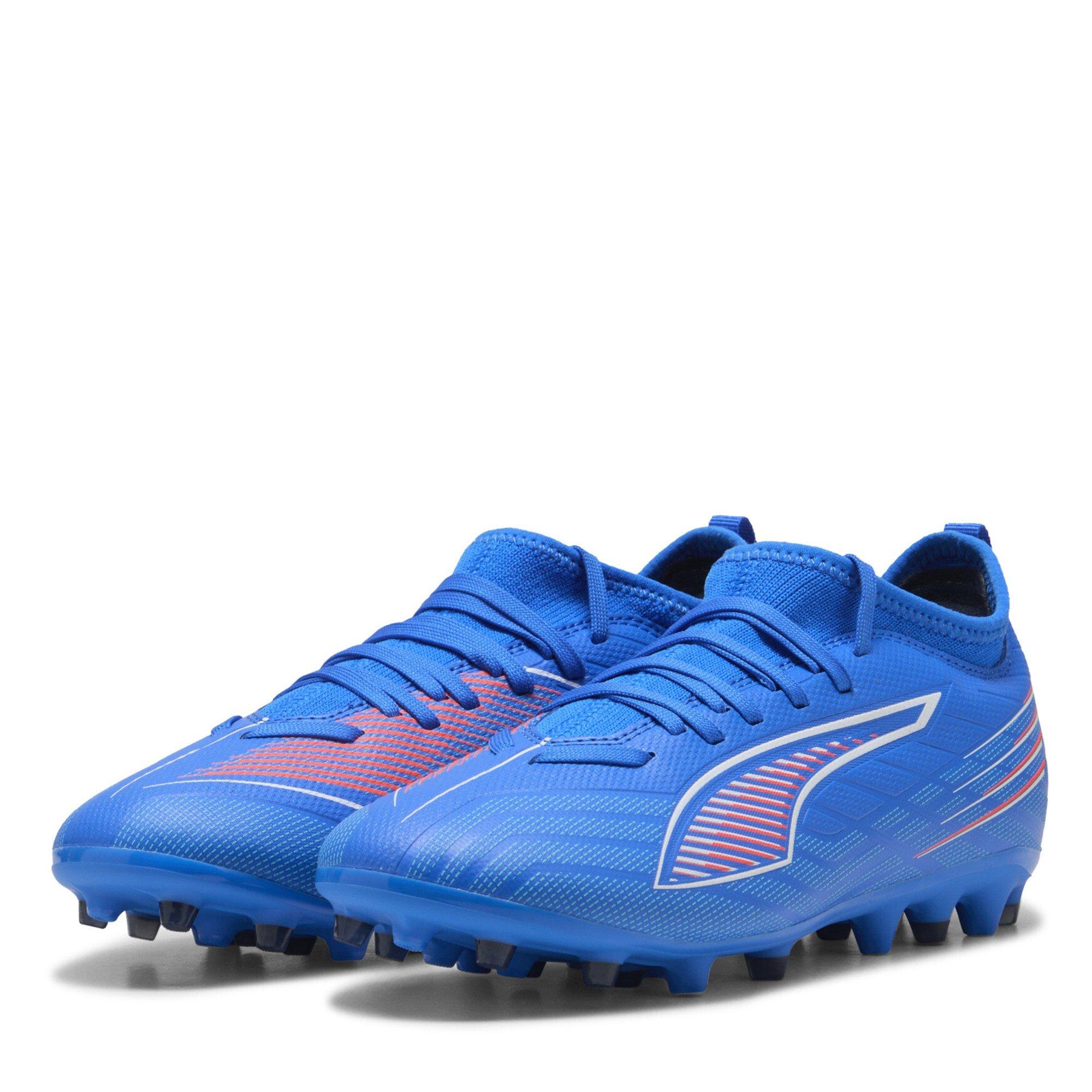 ltrBl-Wht-GlwRd - Puma - Unisex Kids' Ultra 6 Match Mg Firm Ground Football Boots - 1