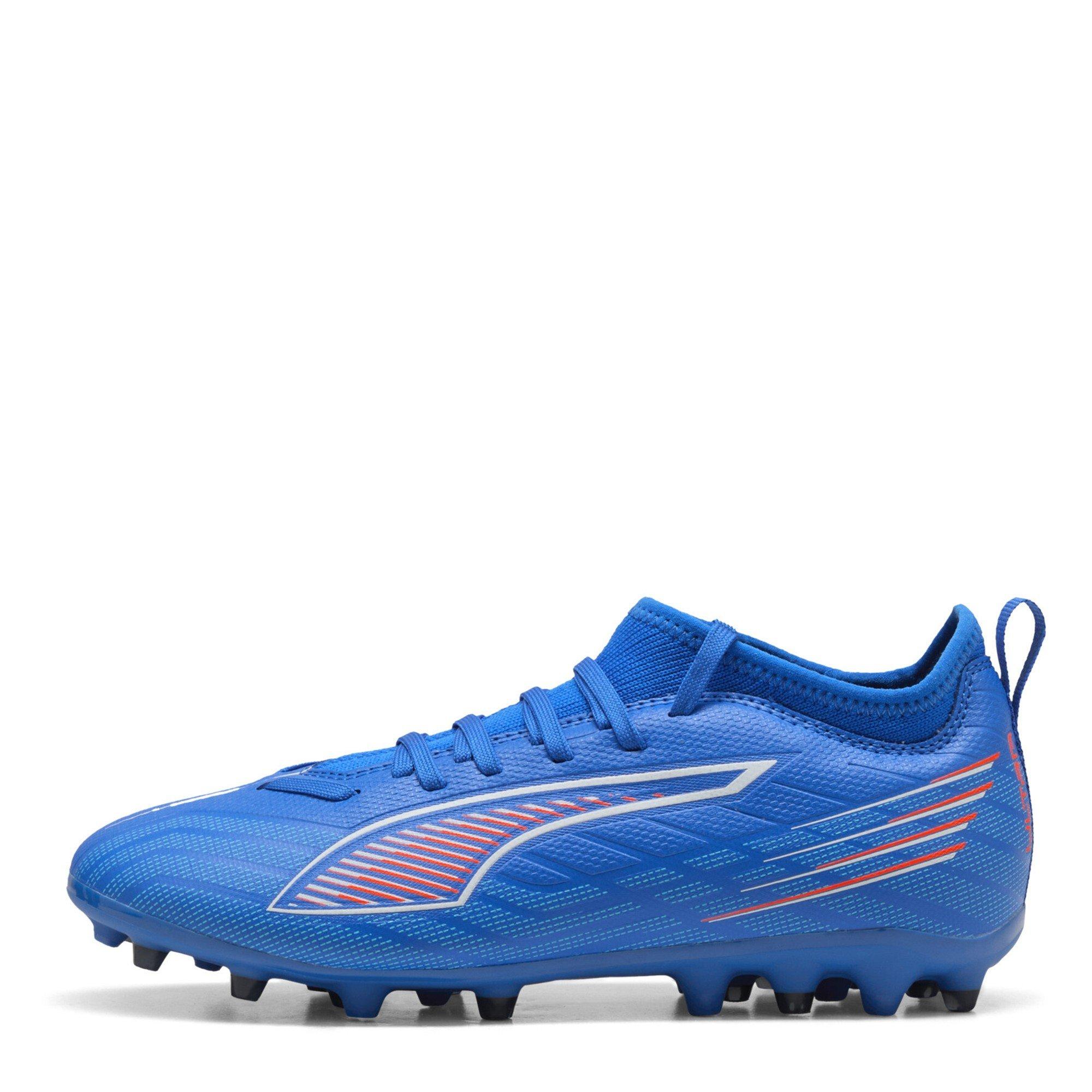ltrBl-Wht-GlwRd - Puma - Unisex Kids' Ultra 6 Match Mg Firm Ground Football Boots - 2
