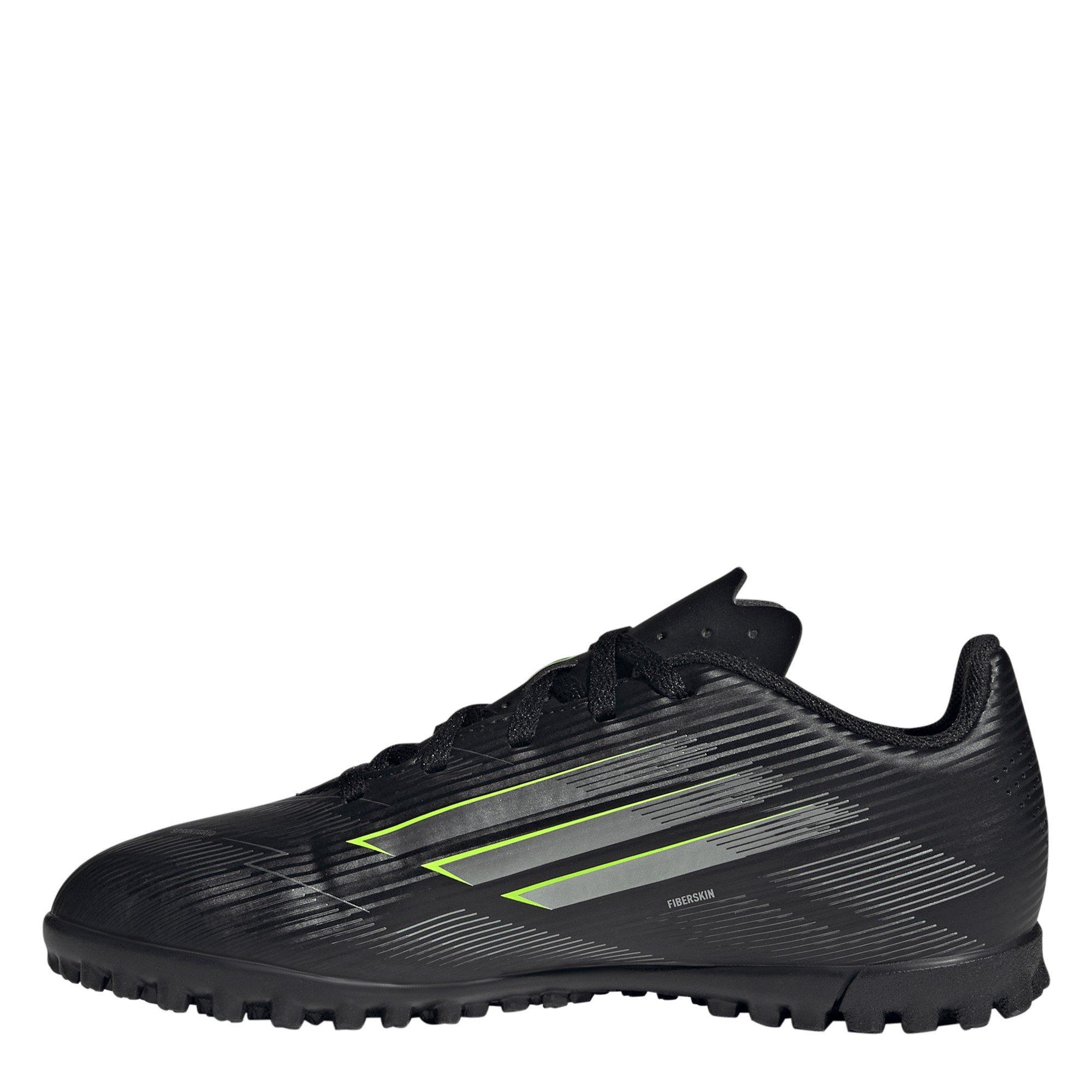 Black/Lemon - adidas - F50 Club Childrens Astro Turf Football Boots - 2