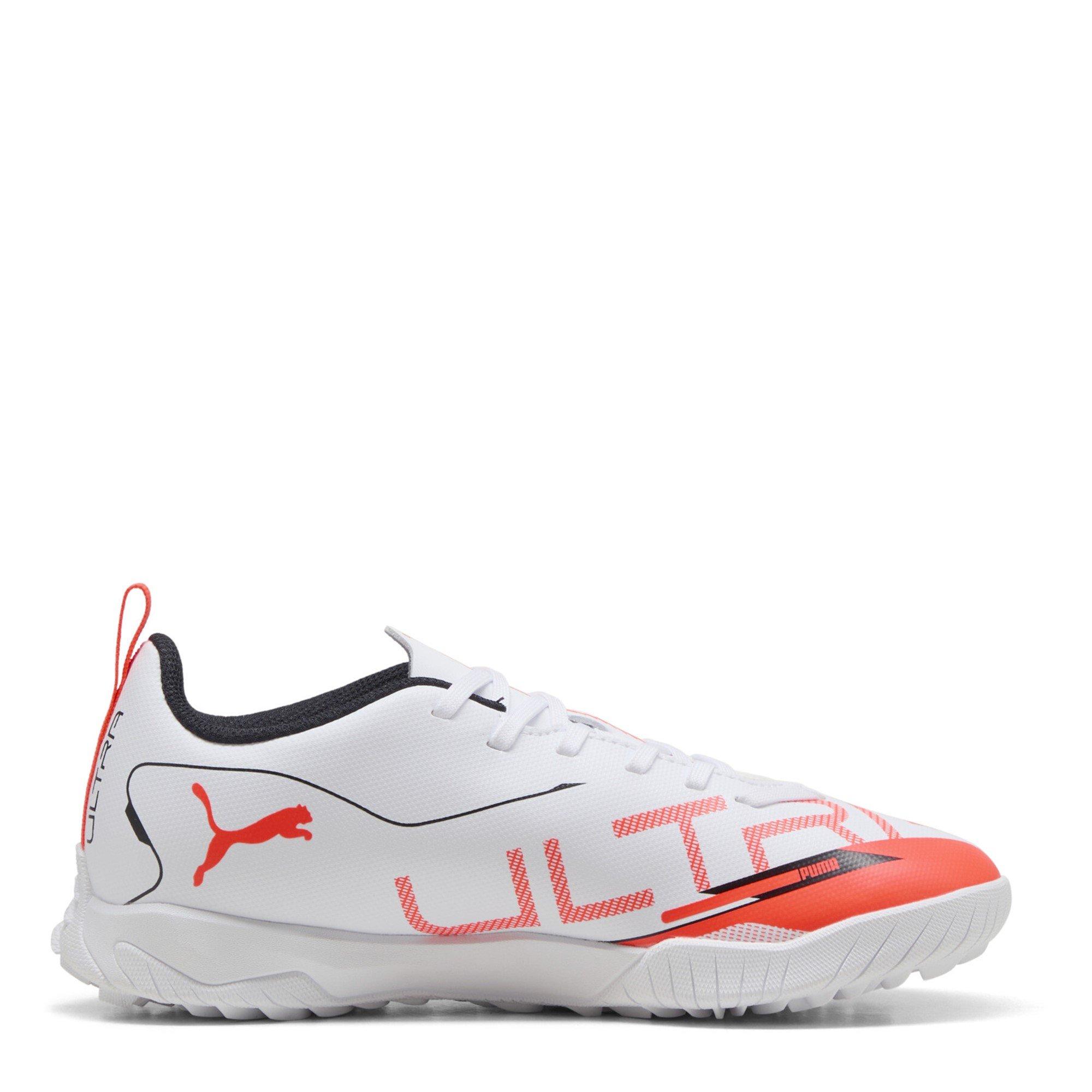 White/Red - Puma - Kids' Ultra Play Astro Turf Football Boot - 4
