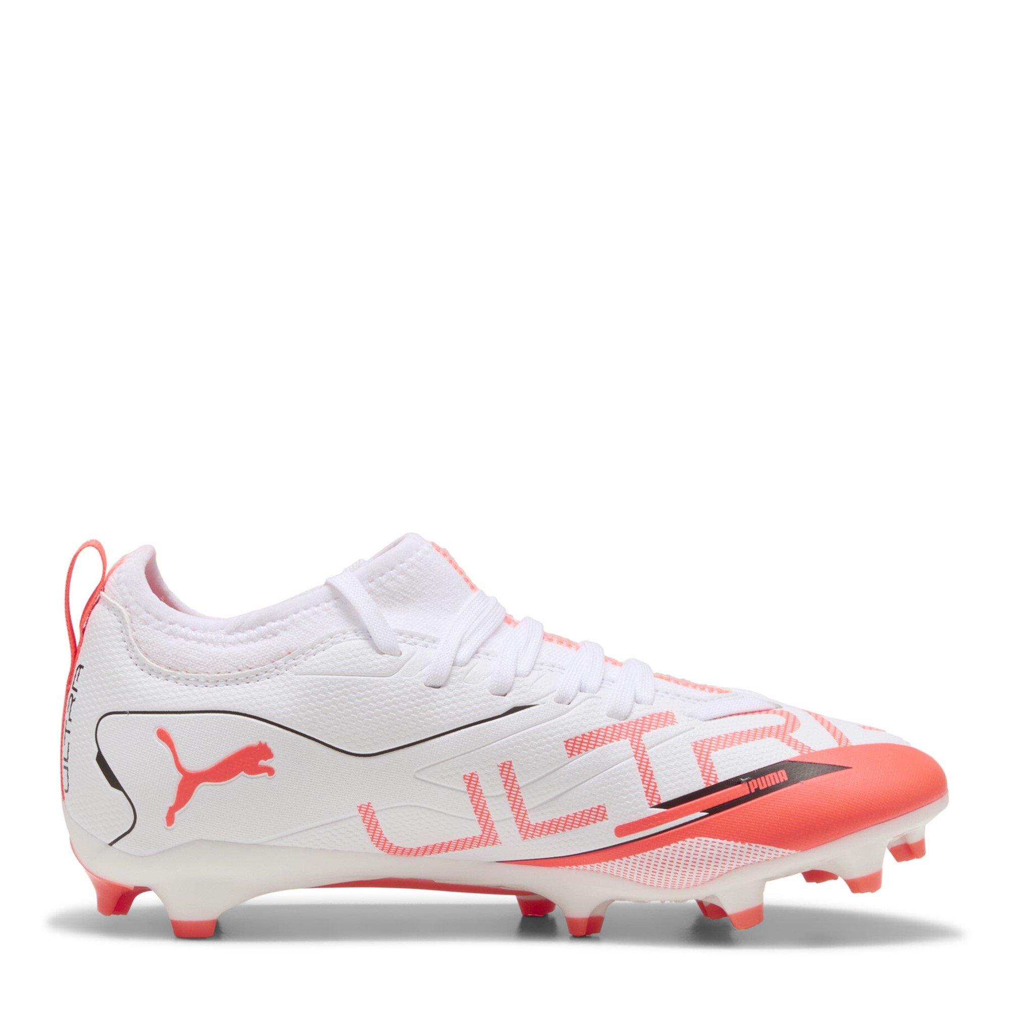 Bianco/Rosso - Puma - Ultra 5 Match Volume Up Firm Ground Football Boots Childrens - 4