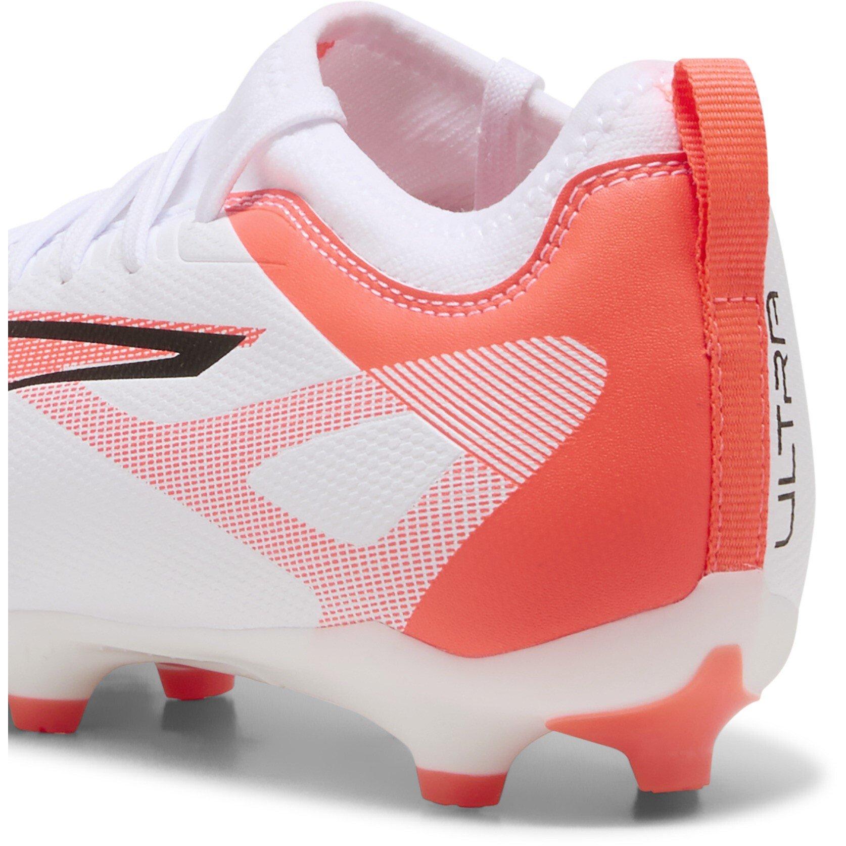 Bianco/Rosso - Puma - Ultra 5 Match Volume Up Firm Ground Football Boots Childrens - 5
