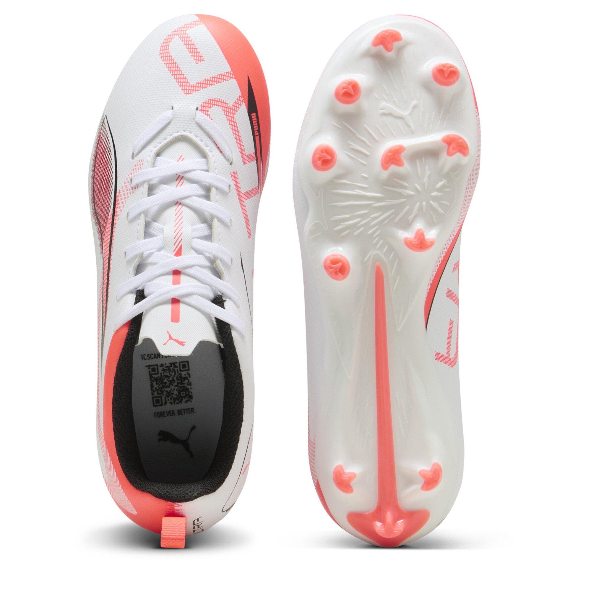 White/Red - Puma - Childrens PUMA Ultra 5 Play Firm Ground Football Boots - 3