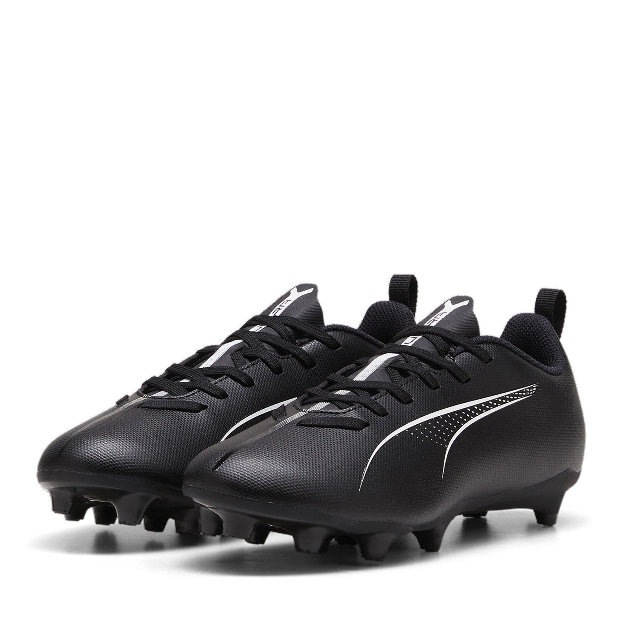 Puma Boys Childrens Ultra 5 Play Firm Ground Football Boots - Black/White - C10 (28)