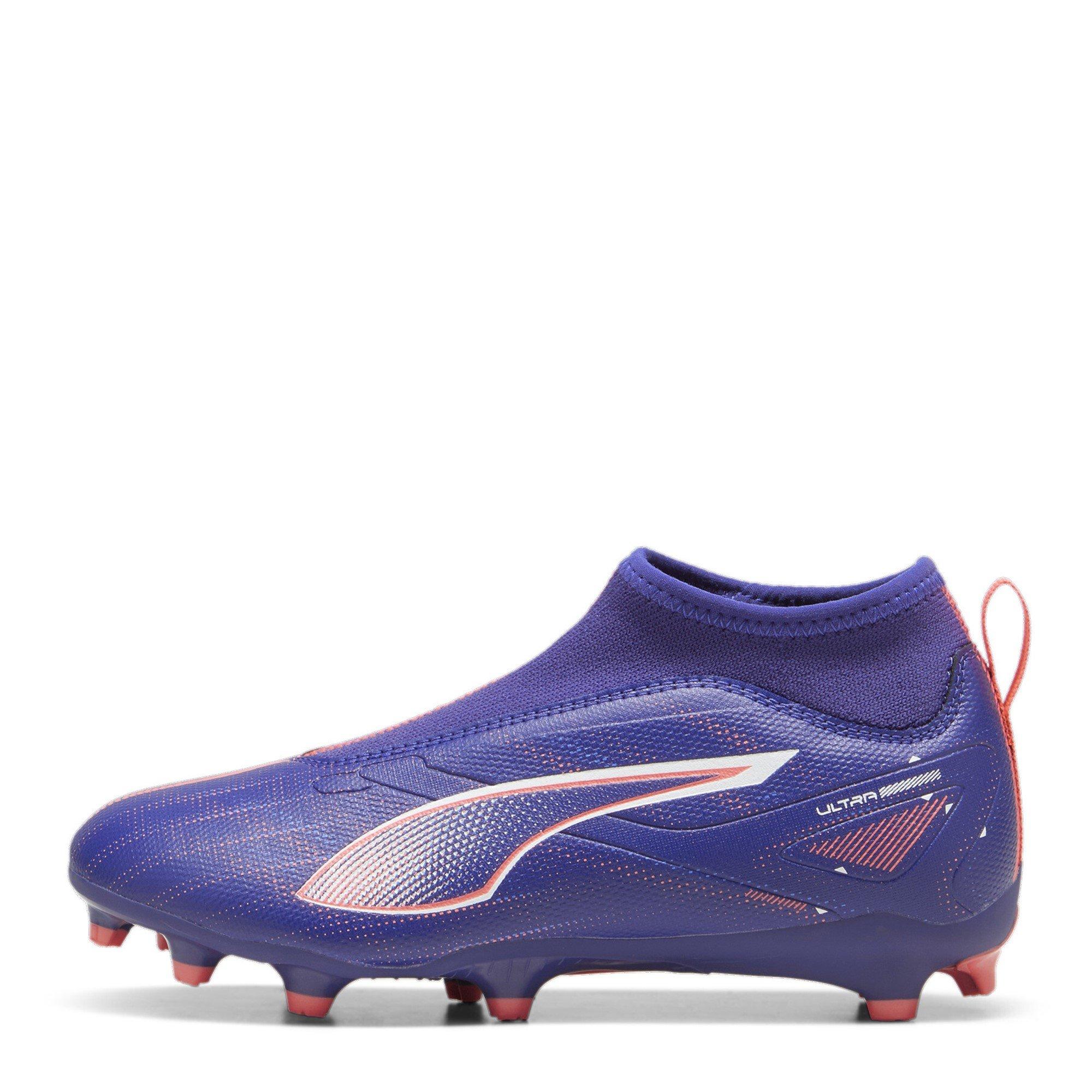 Purple/Wht/Org - Puma - Ultra Match+ Laceless Junior Firm Ground Football Boot - 2