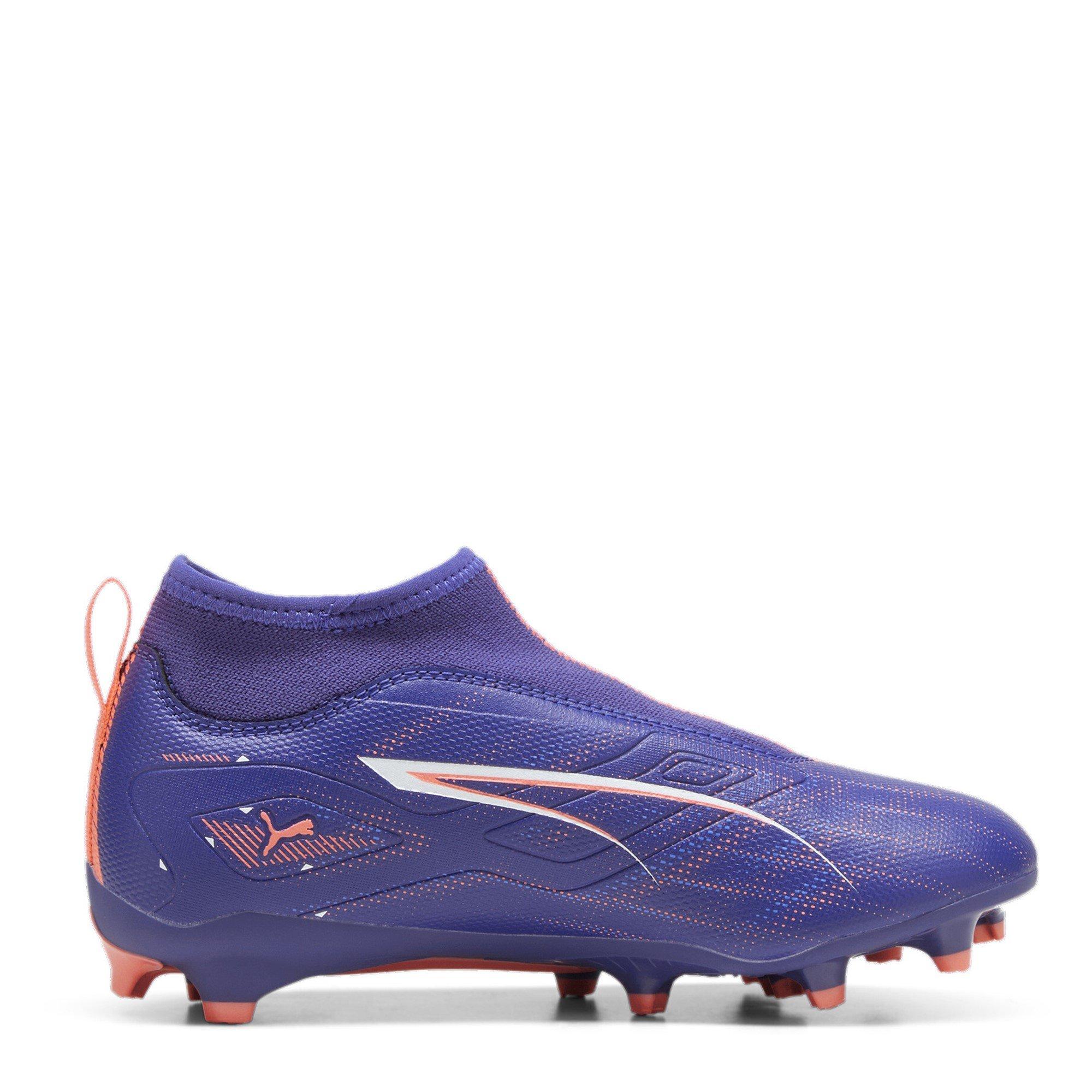 Purple/Wht/Org - Puma - Ultra Match+ Laceless Junior Firm Ground Football Boot - 4