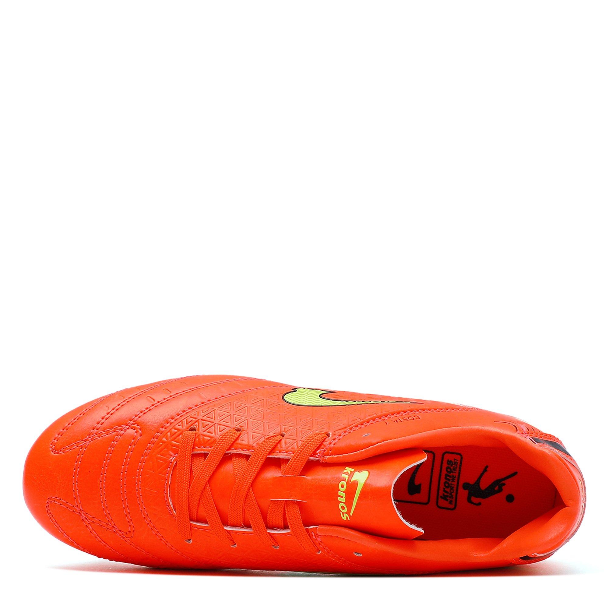 Orange/Black - Kronos - Costa 7 Firm Ground Childrens Football Boots - 3