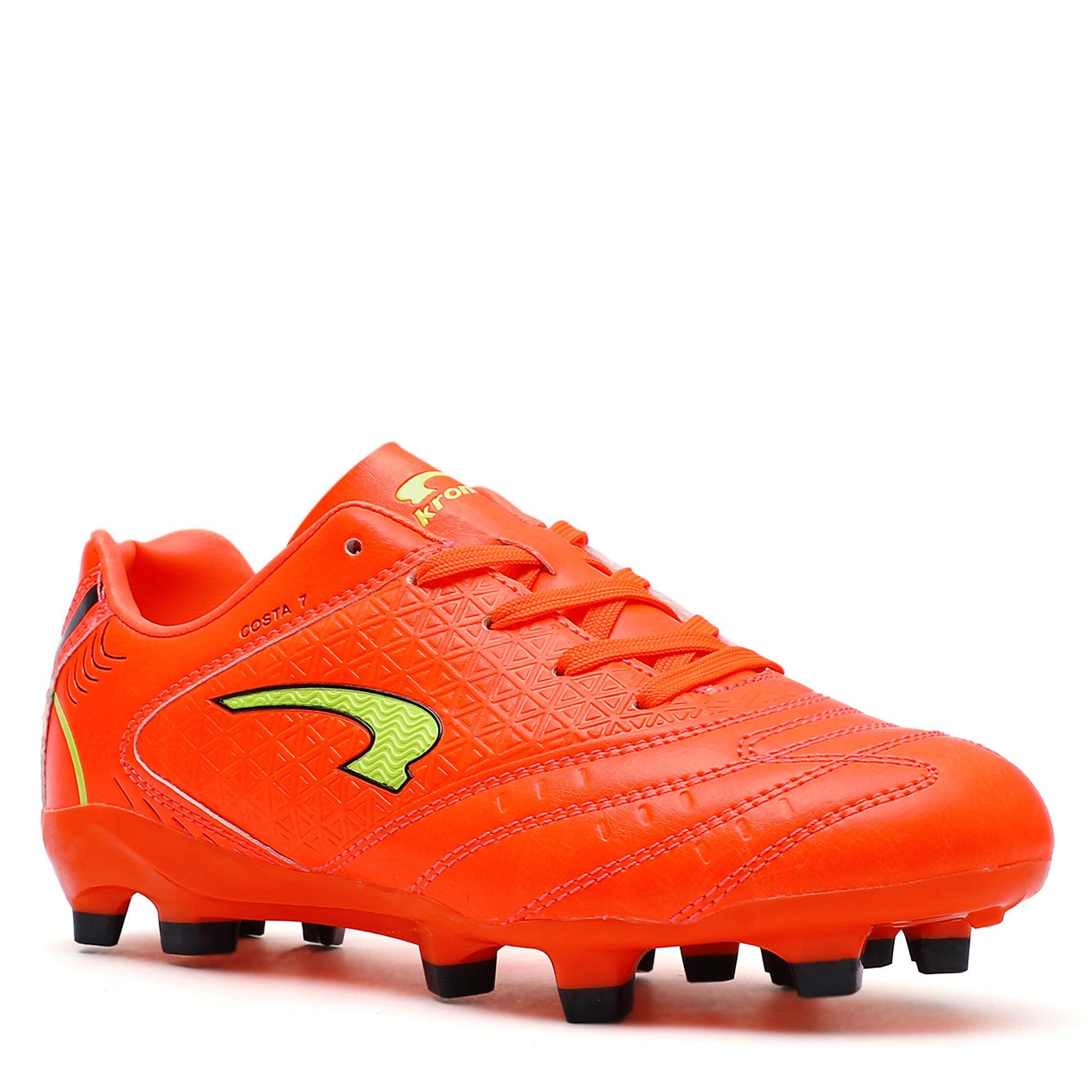 Orange/Black - Kronos - Costa 7 Firm Ground Childrens Football Boots - 5