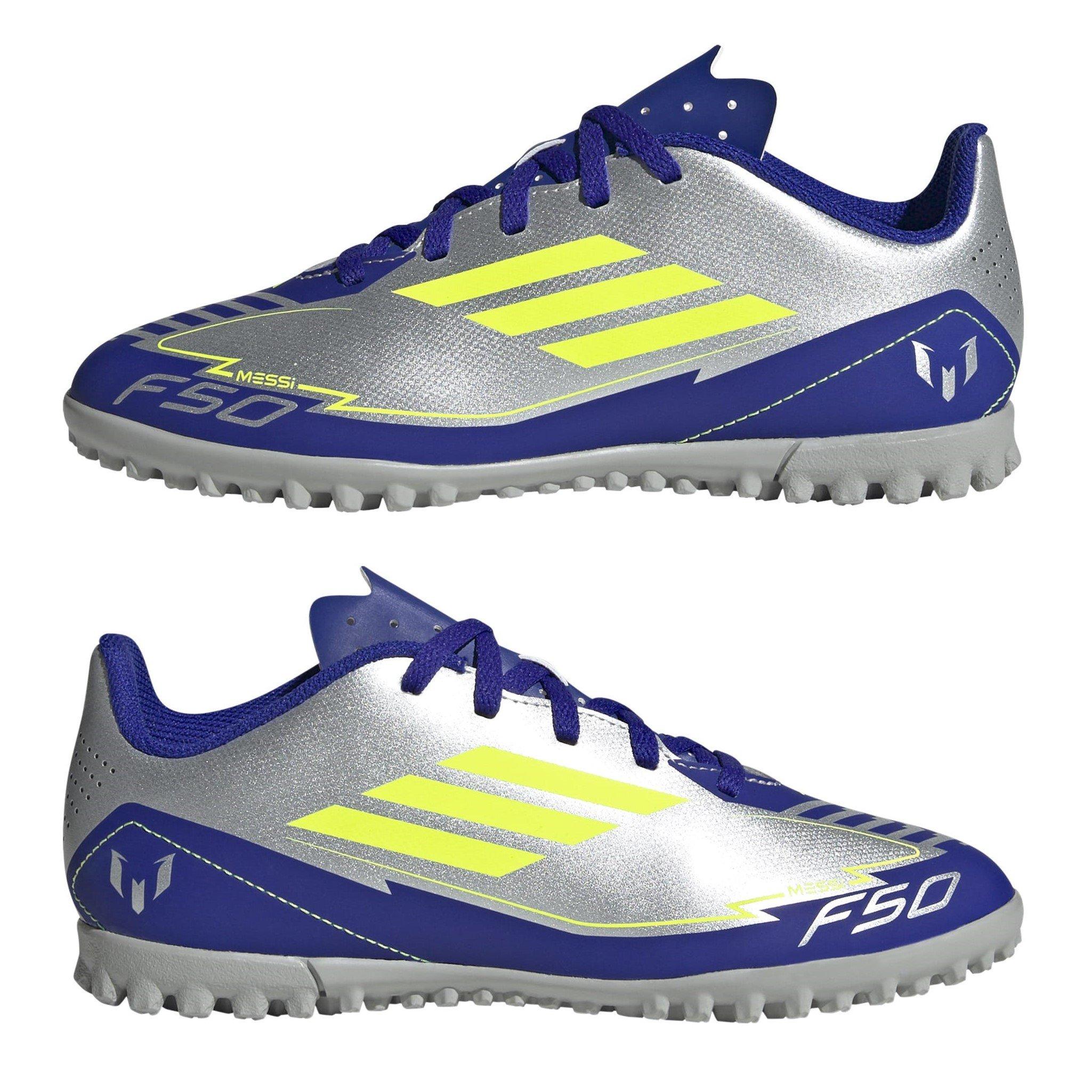 Argento/Blu - adidas - F50 Club Children Astro Turf Football Boots - 9