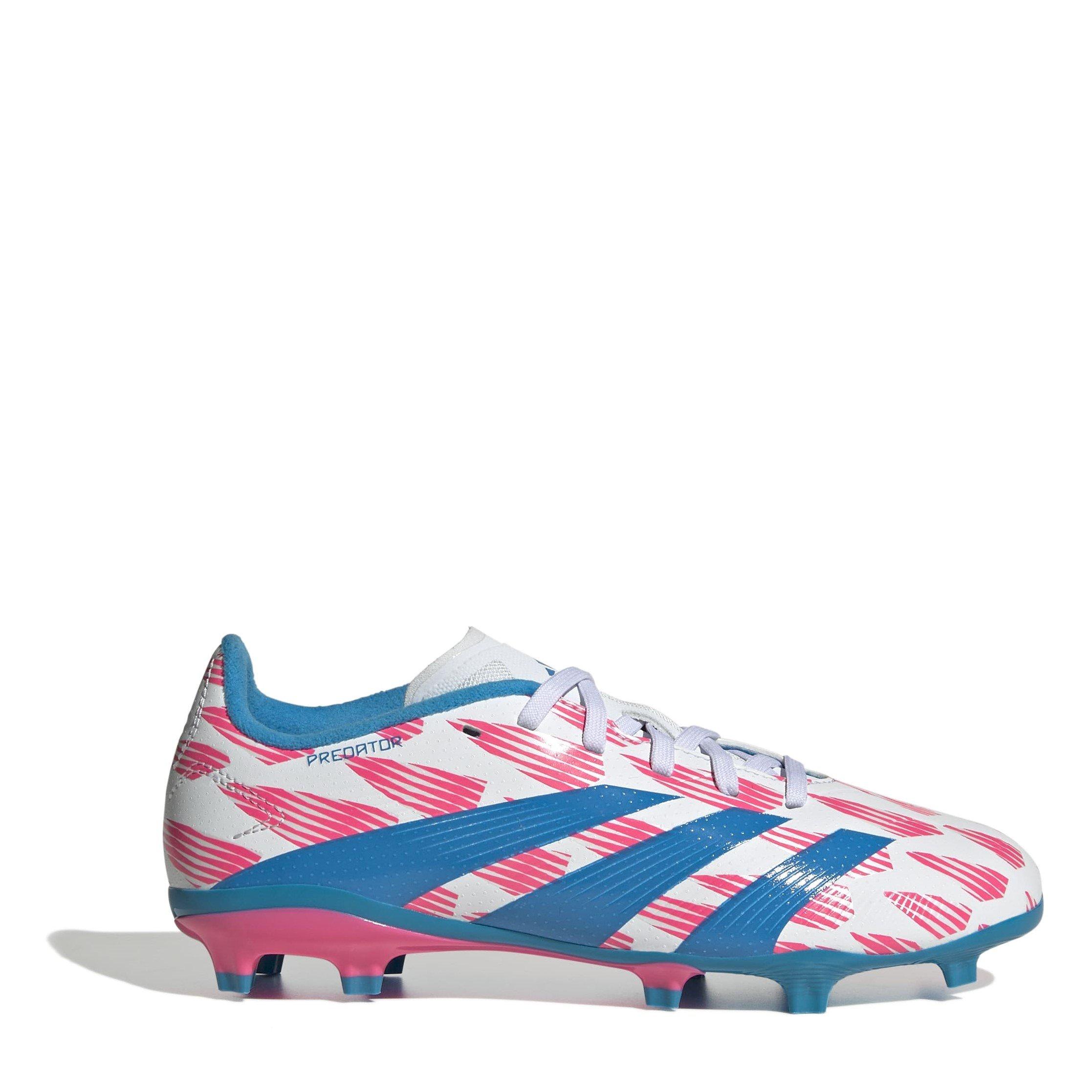 Bianco/Rosa - adidas - Predator League Childrens Firm Ground Football Boots - 1