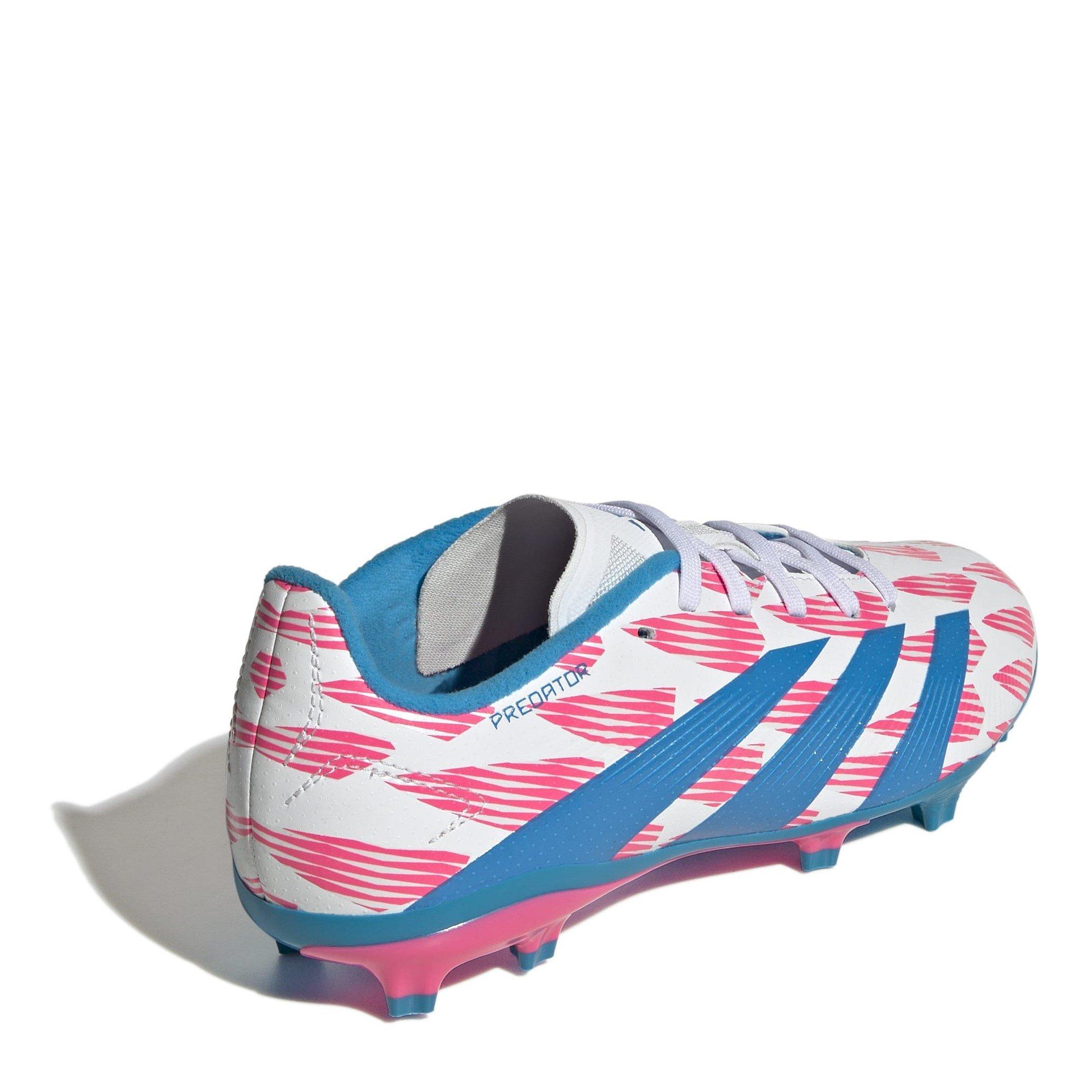Hvid/Rosa - adidas - Predator League Childrens Firm Ground Football Boots - 4