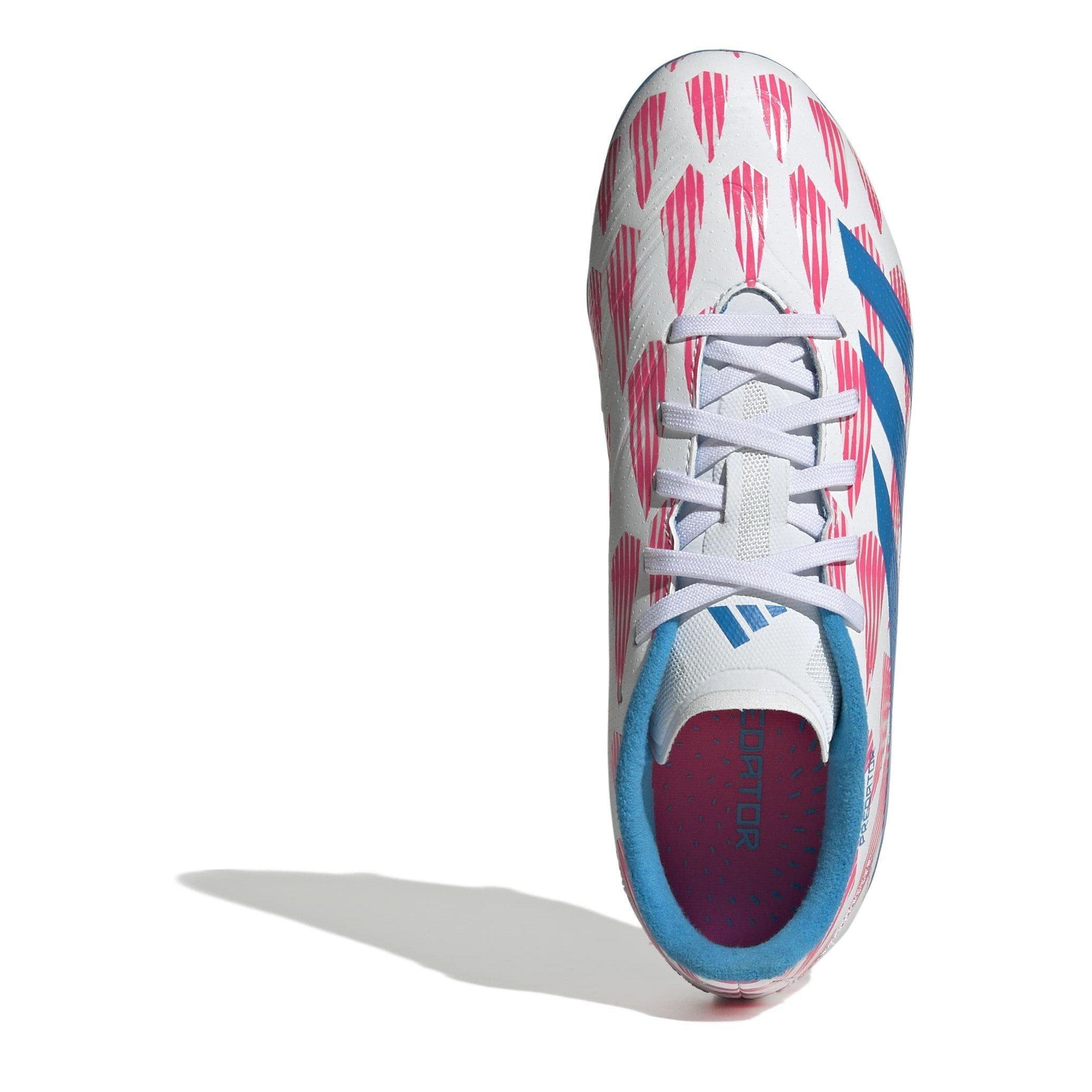 Hvid/Rosa - adidas - Predator League Childrens Firm Ground Football Boots - 5