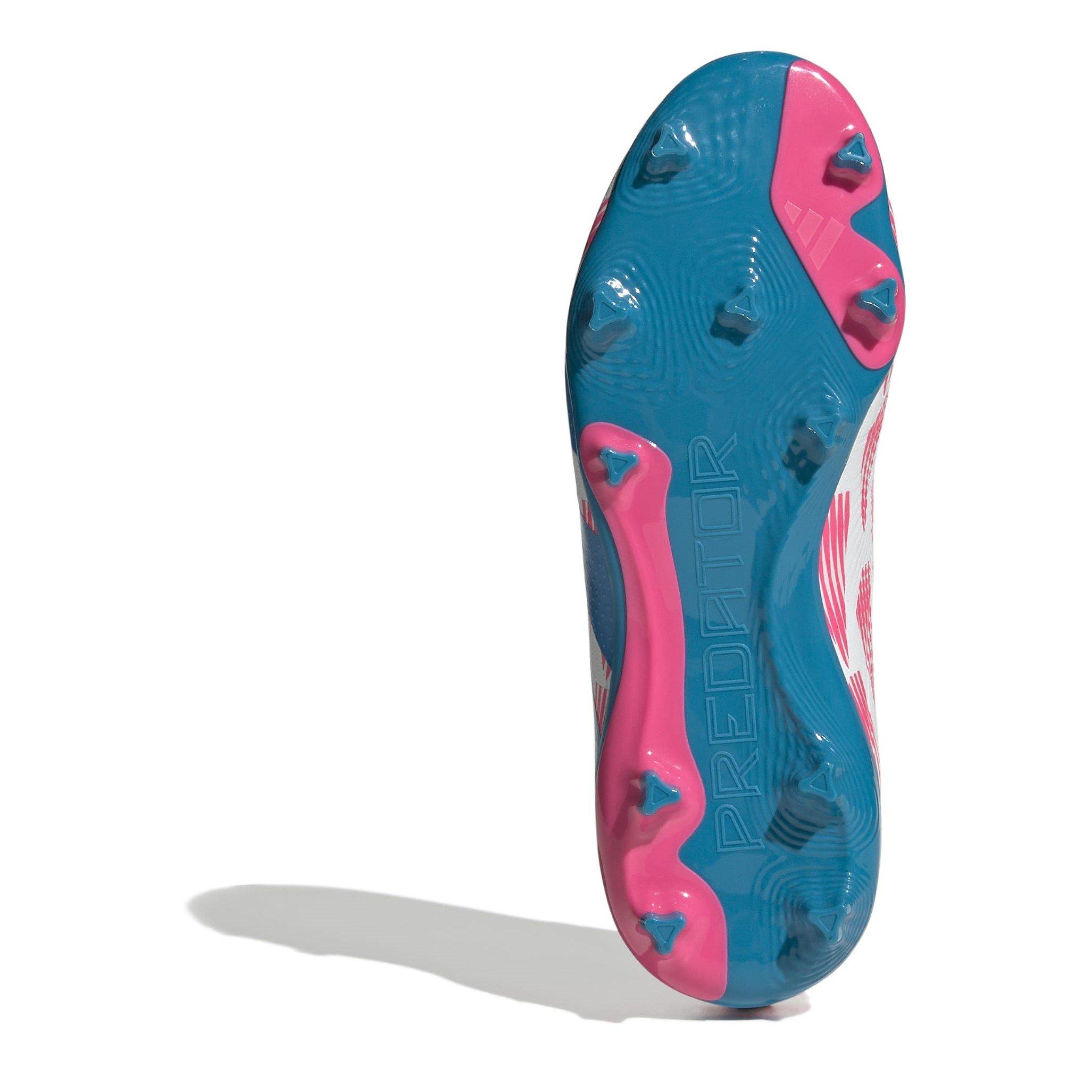 Hvid/Rosa - adidas - Predator League Childrens Firm Ground Football Boots - 6