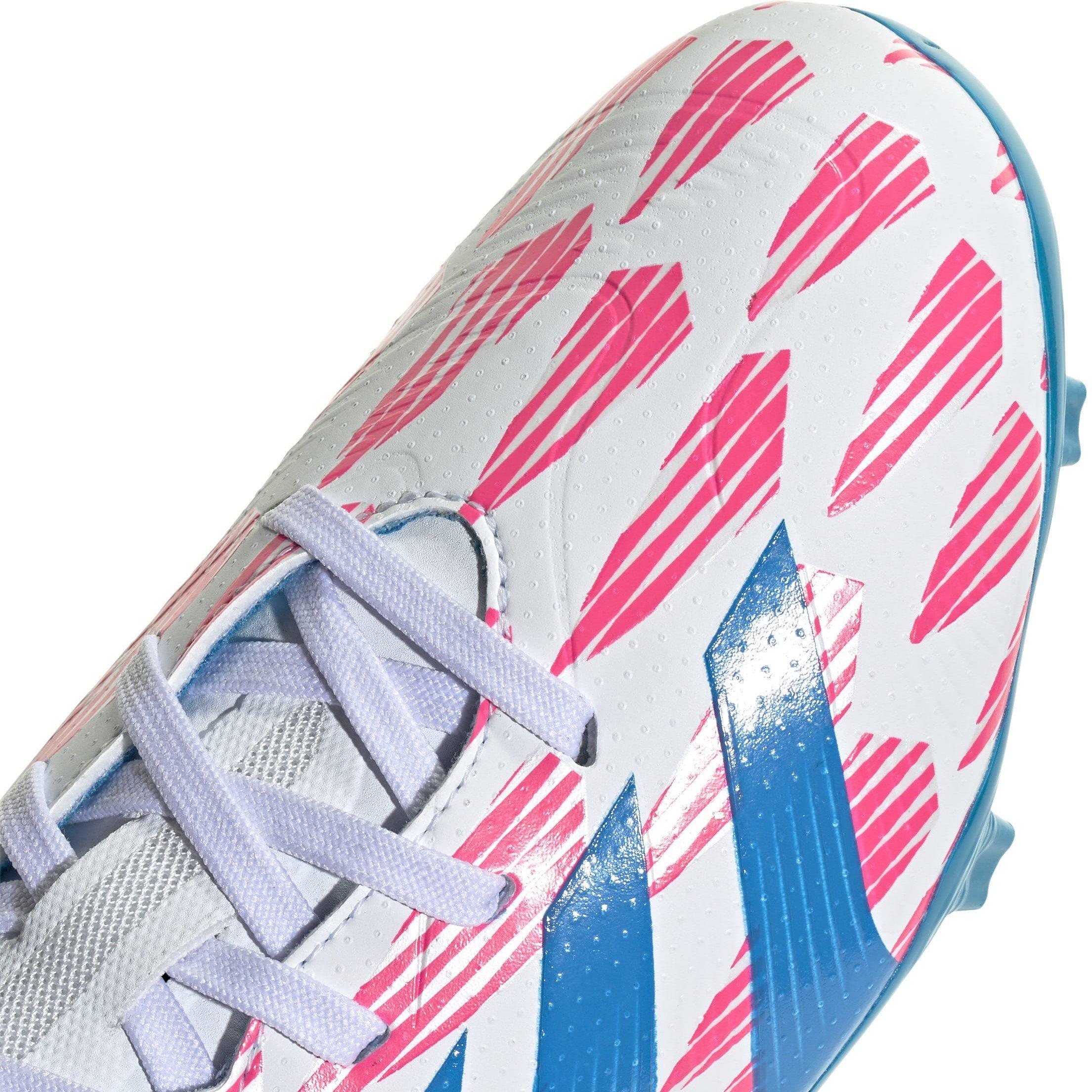 Hvid/Rosa - adidas - Predator League Childrens Firm Ground Football Boots - 7