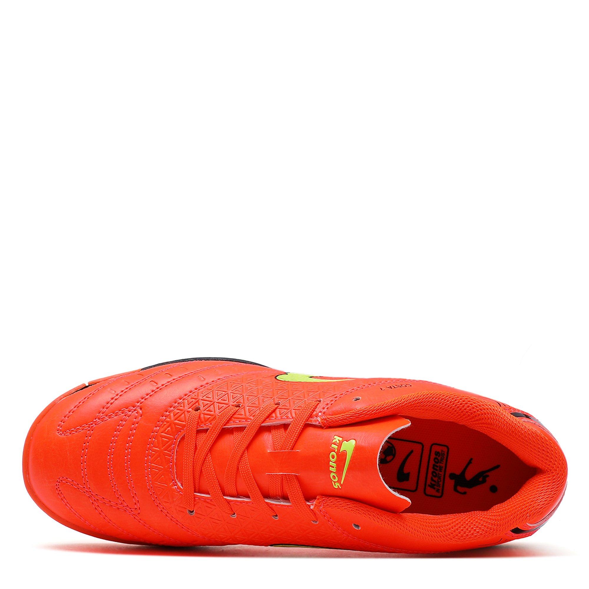 Orange/Black - Kronos - Costa 7 Juniors Indoor Football Boots - 3