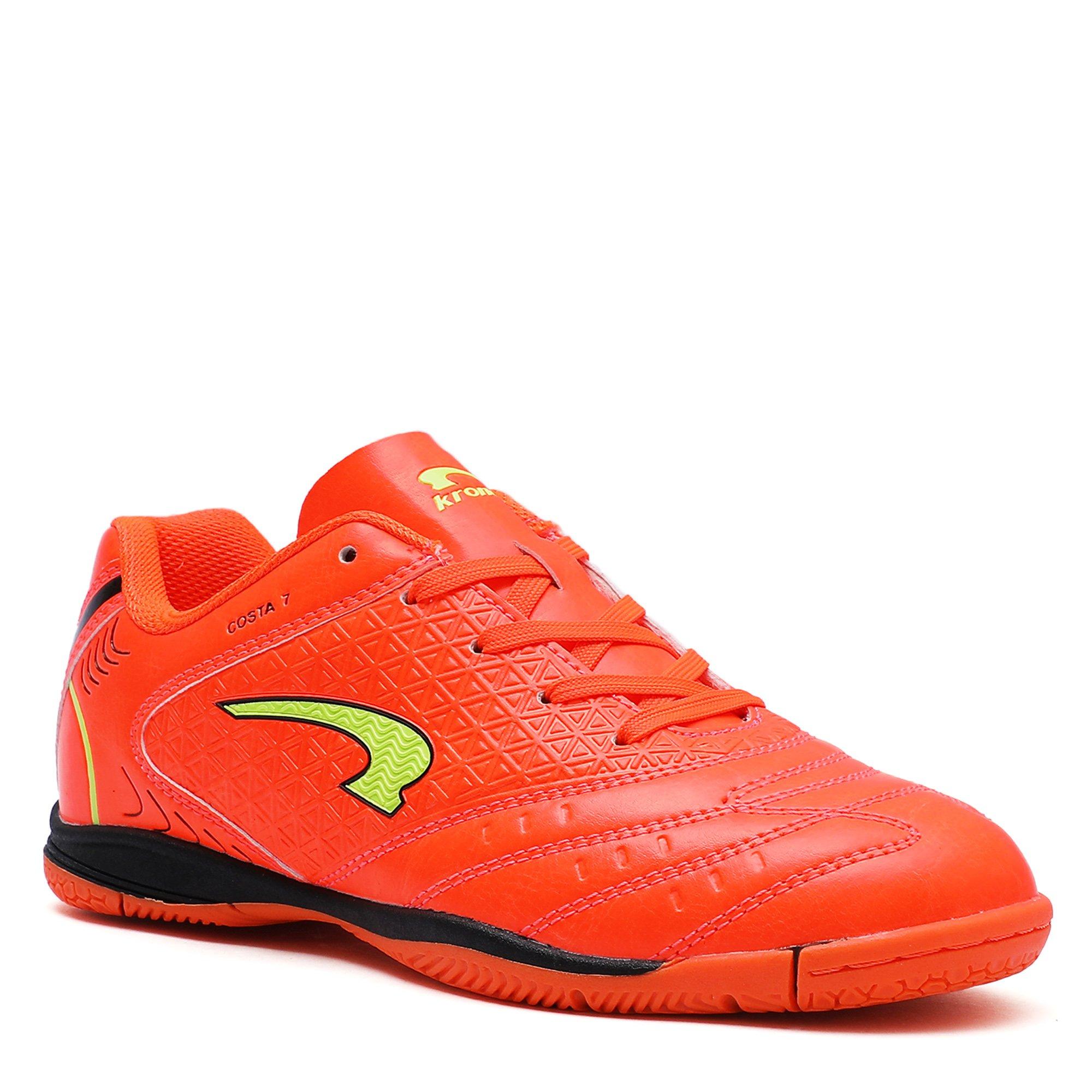 Orange/Black - Kronos - Costa 7 Juniors Indoor Football Boots - 5