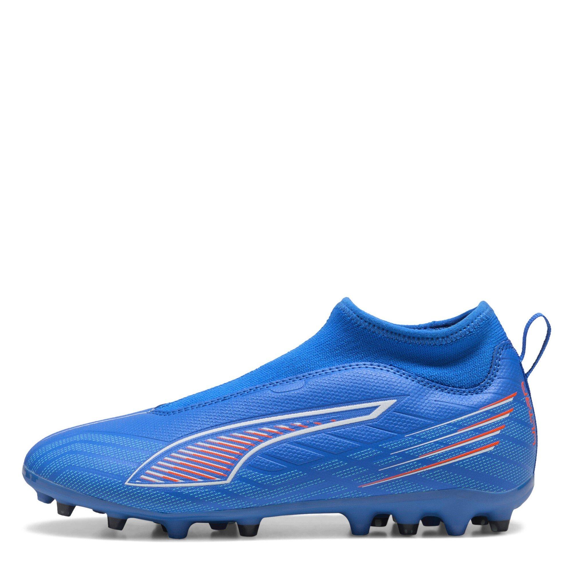 ltrBl-Wht-GlwRd - Puma - Unisex Kids' Firm Ground Football Boots - 2