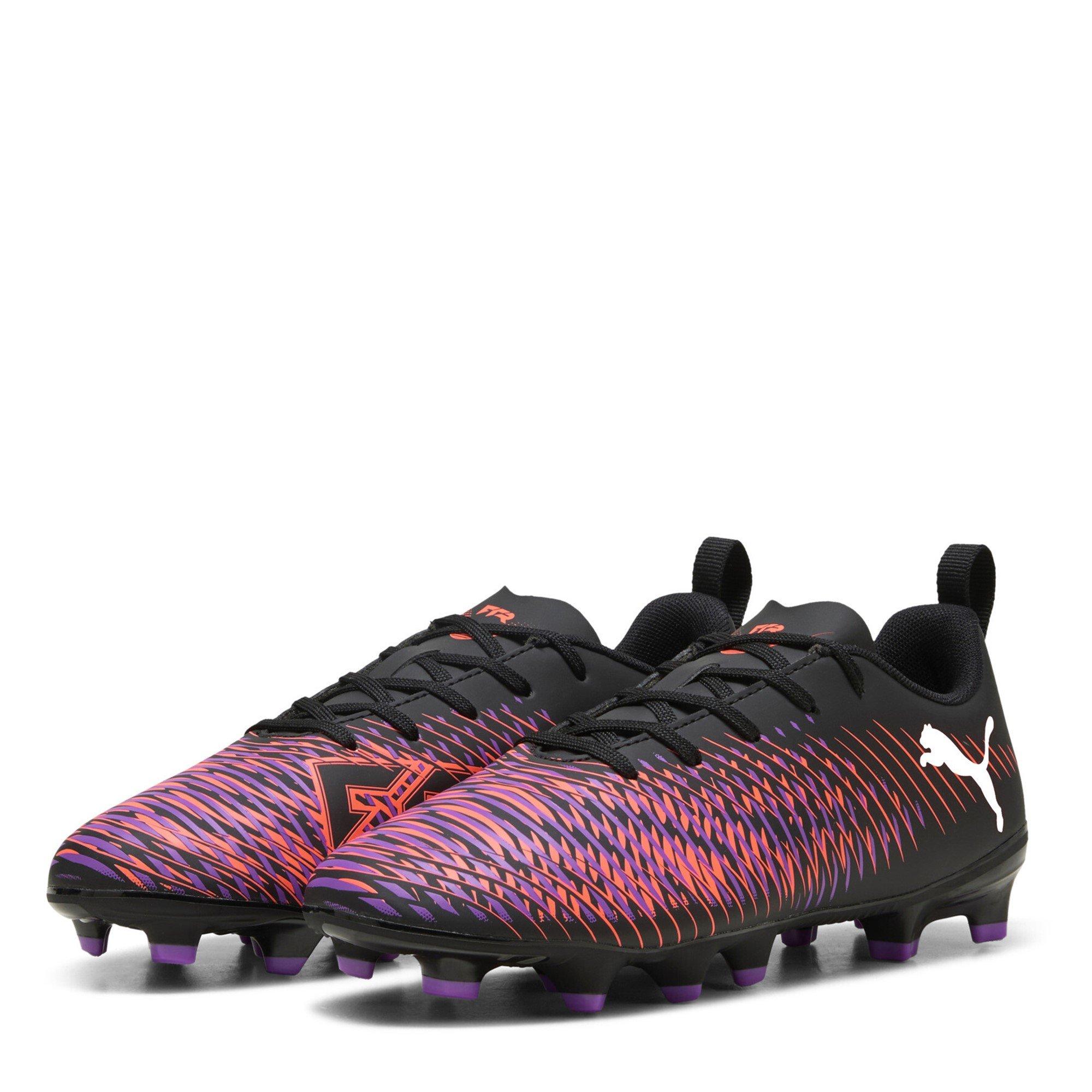 Puma Boys Future 8 Play Childrens Artificial Ground Football Boots - Black/Purple - C10 (28)