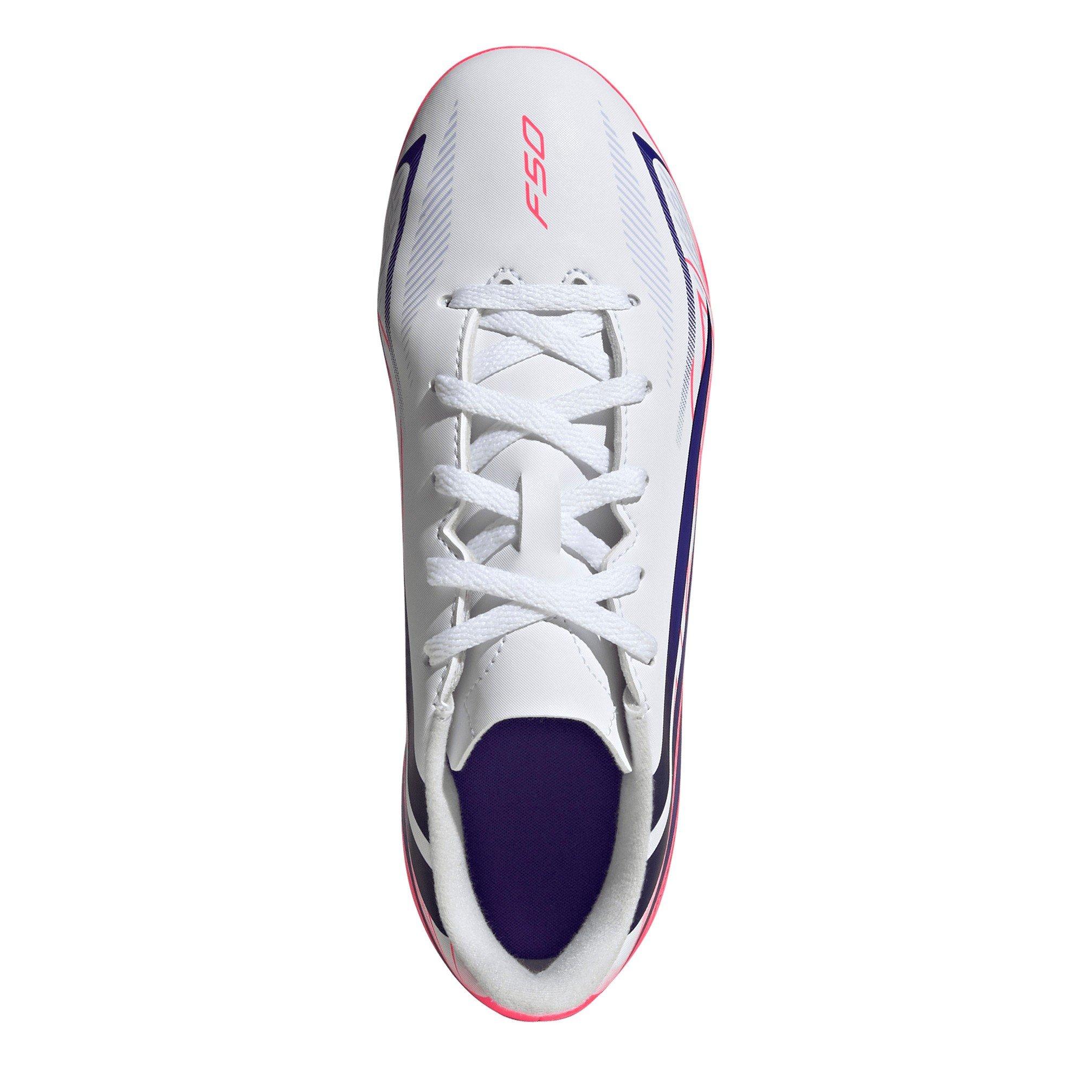 Bianco/Corallo - adidas - Kids' F50 Firm Ground Football Boot - 5