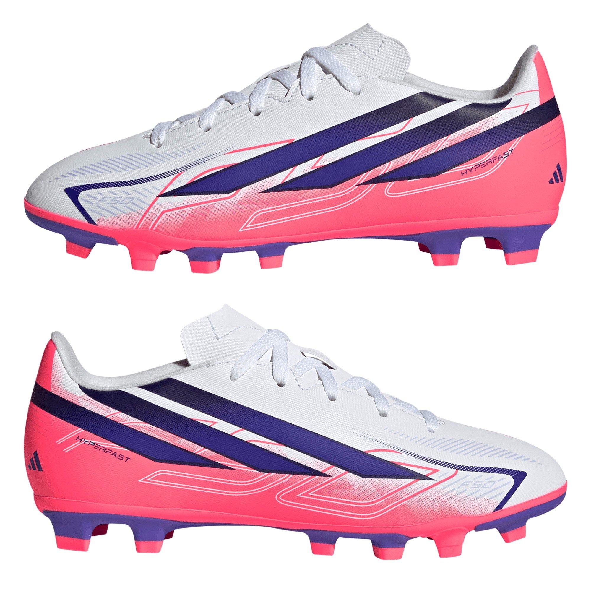 Bianco/Corallo - adidas - Kids' F50 Firm Ground Football Boot - 9