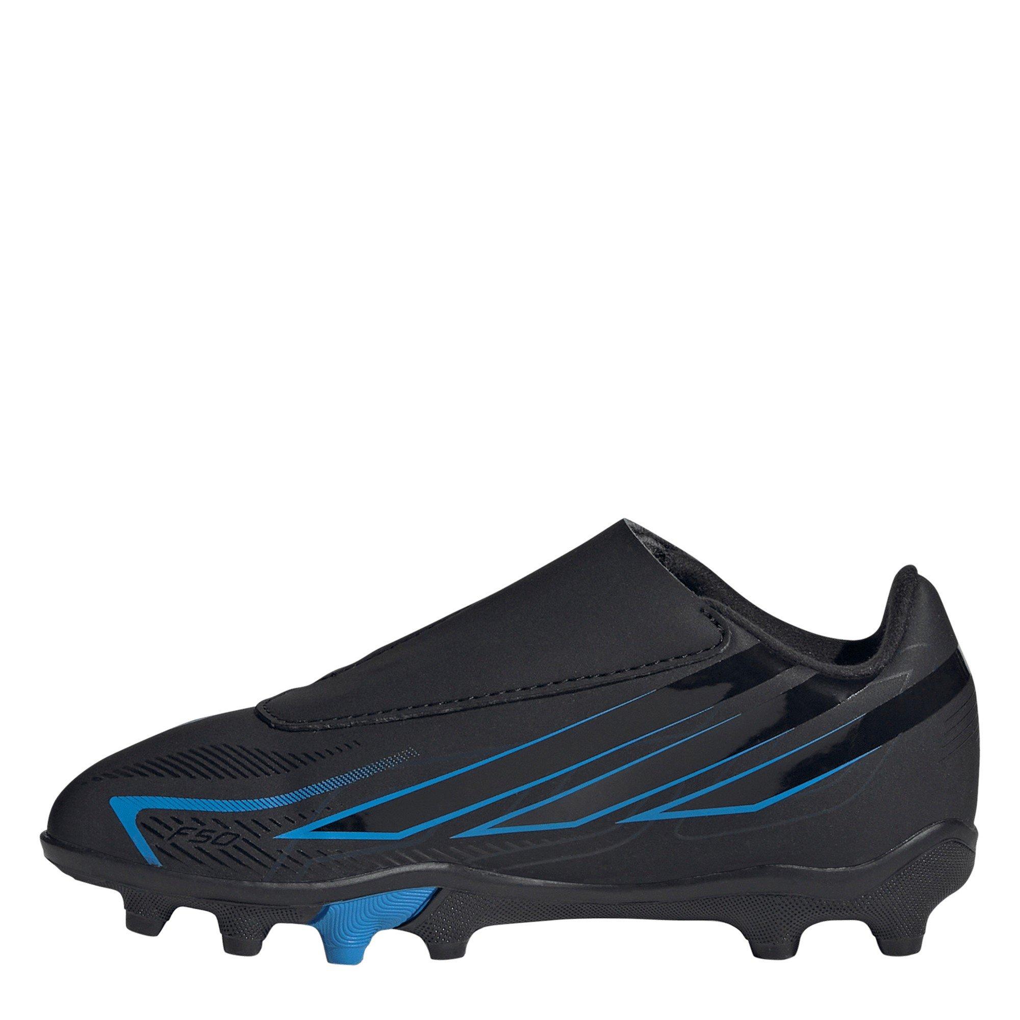 Black/Blue - adidas - Adidas F50 Childs Club Firm Ground Football Boots - 2