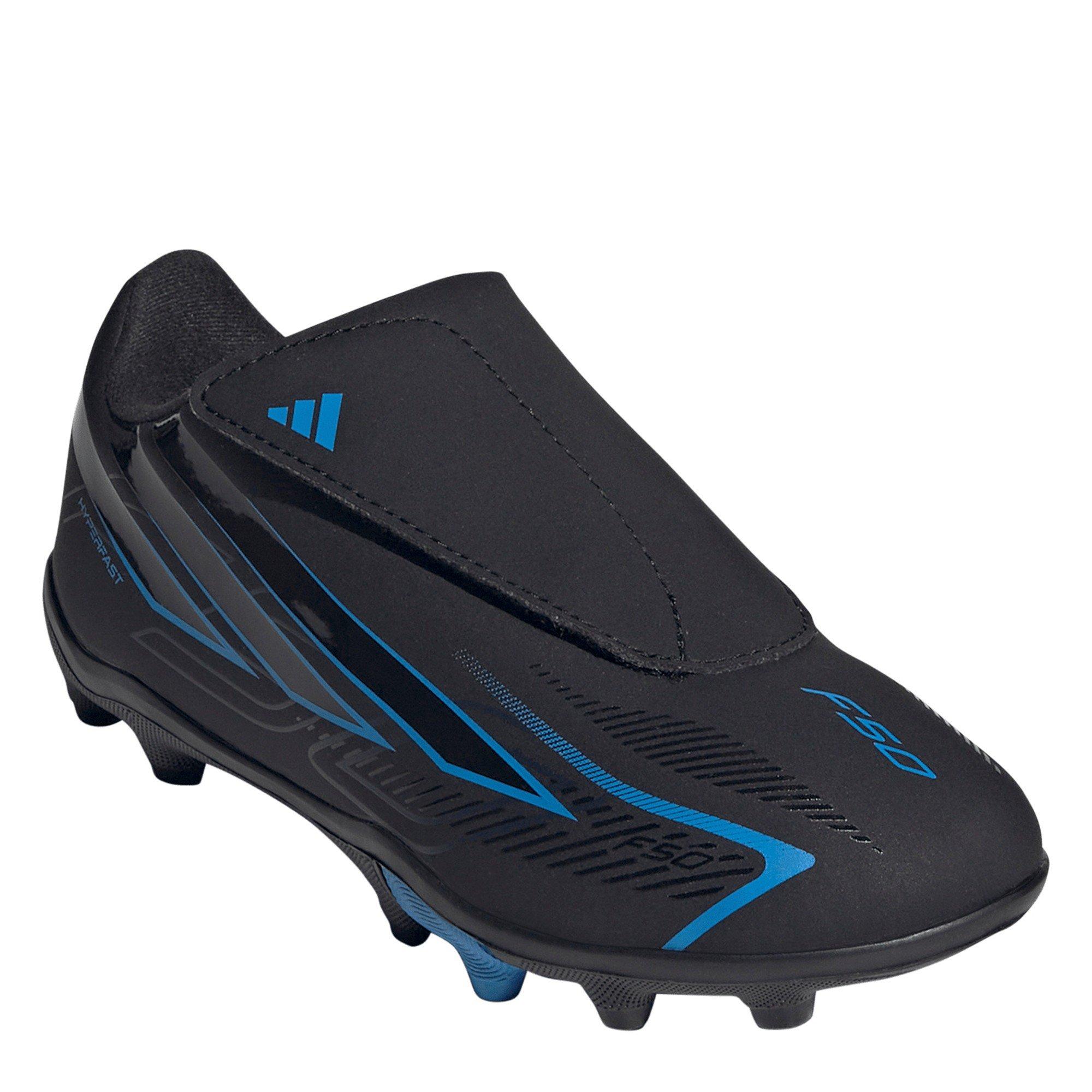 Black/Blue - adidas - Adidas F50 Childs Club Firm Ground Football Boots - 3
