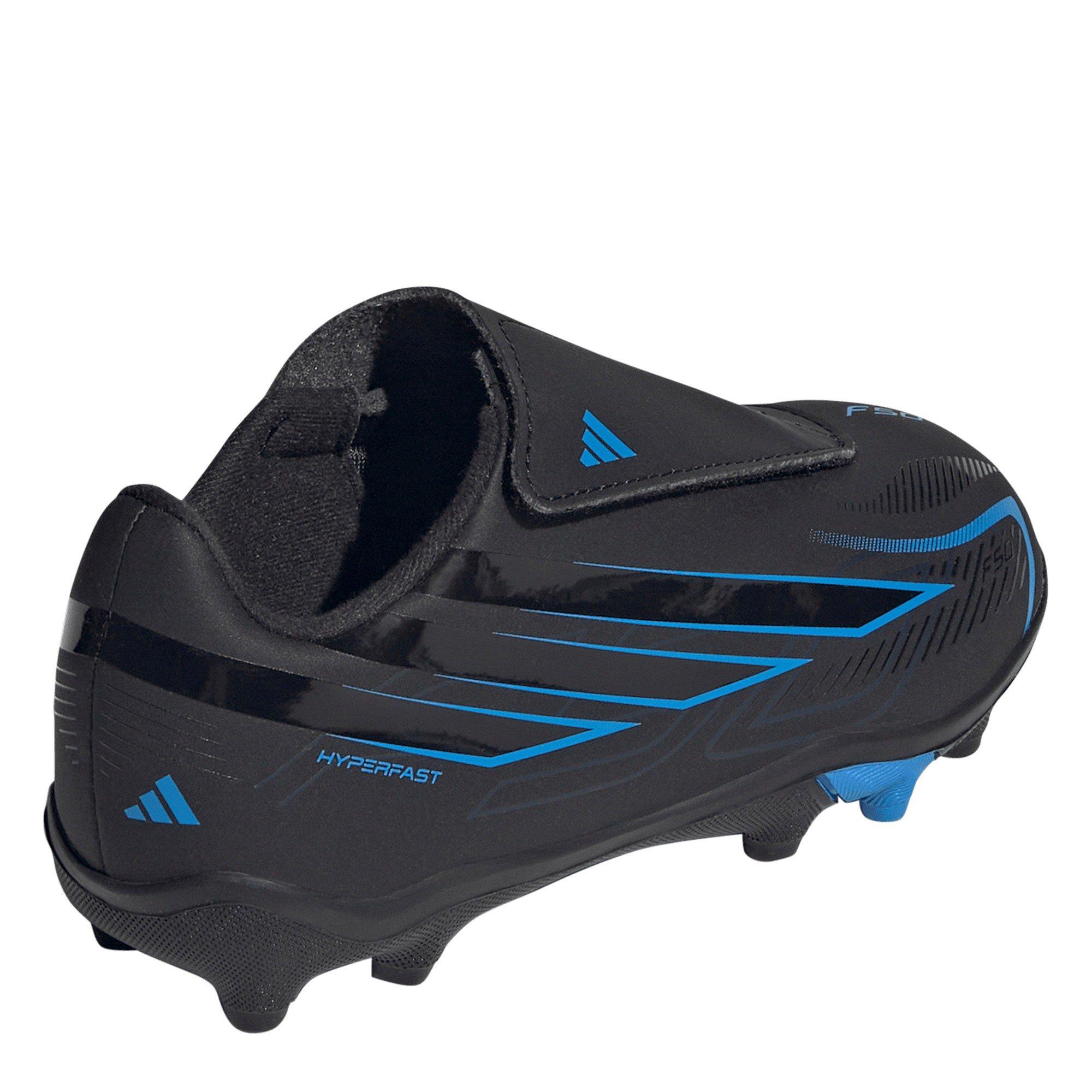 Black/Blue - adidas - Adidas F50 Childs Club Firm Ground Football Boots - 4