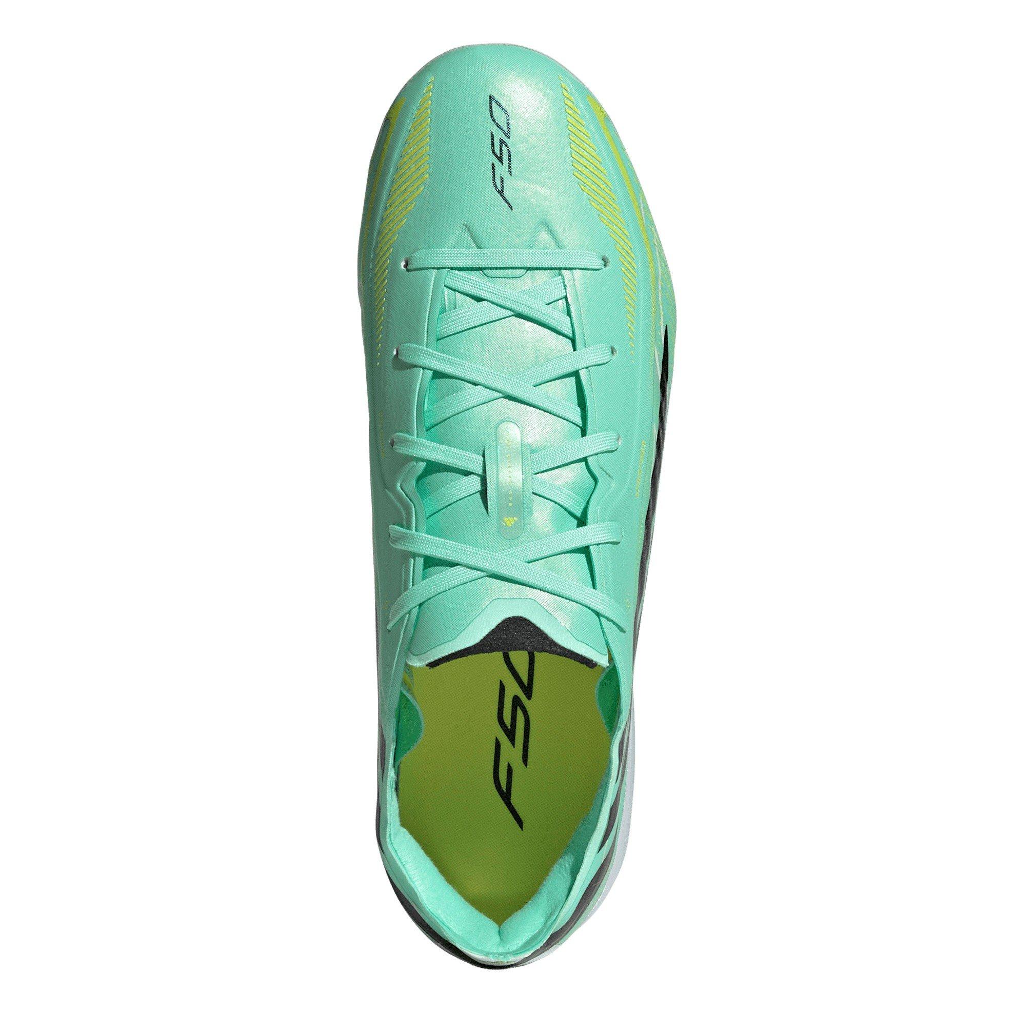 Mint/Zwart - adidas - F50 HYPERFAST ELITE Firm Ground Football Boots Childrens - 5