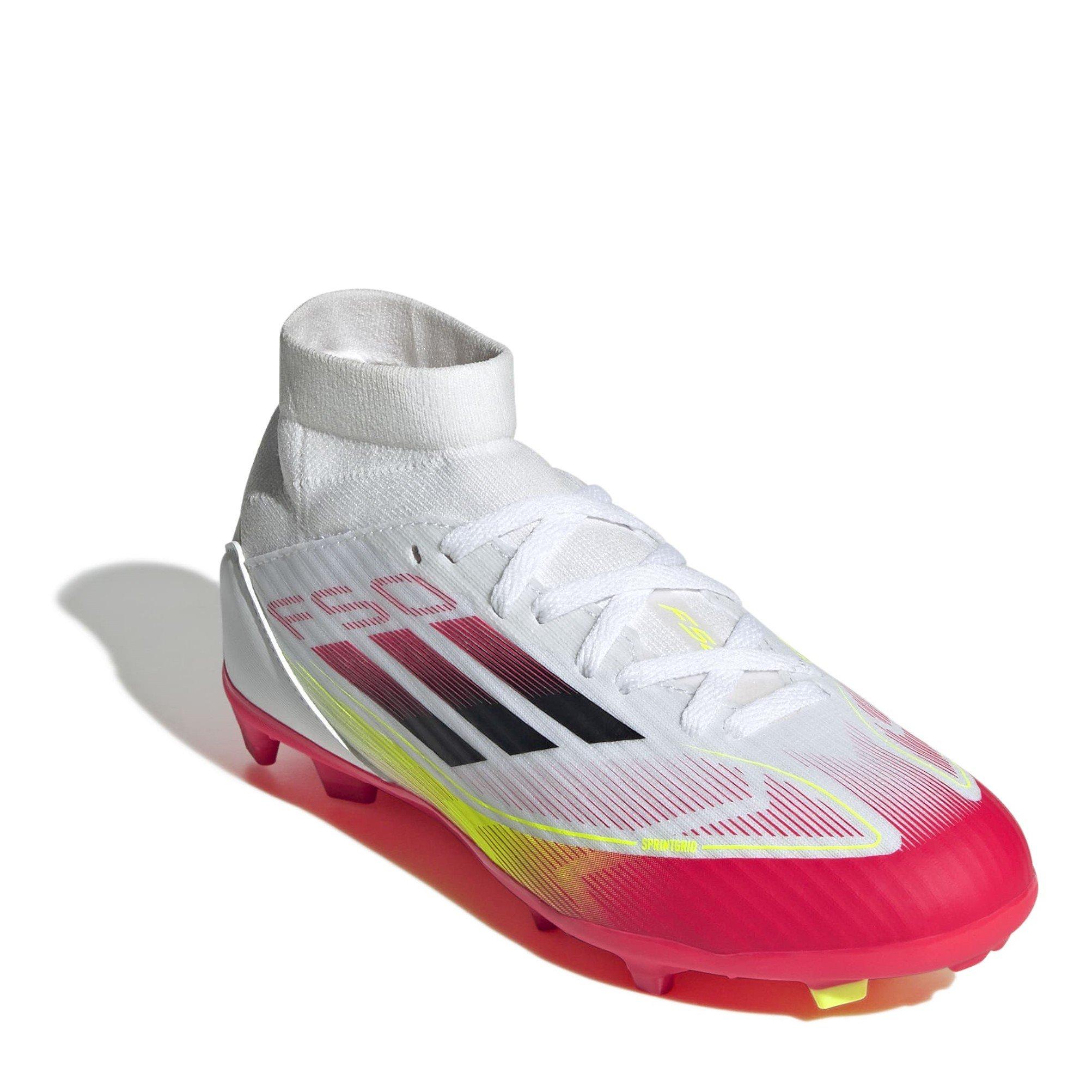 Bianco/Rosso - adidas - F50 League Mid Childrens Firm Ground Football Boots - 3