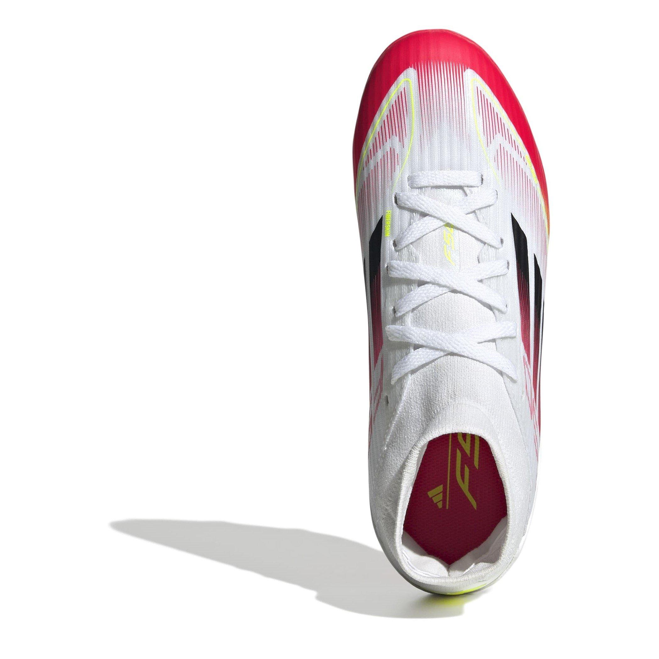 Bianco/Rosso - adidas - F50 League Mid Childrens Firm Ground Football Boots - 5