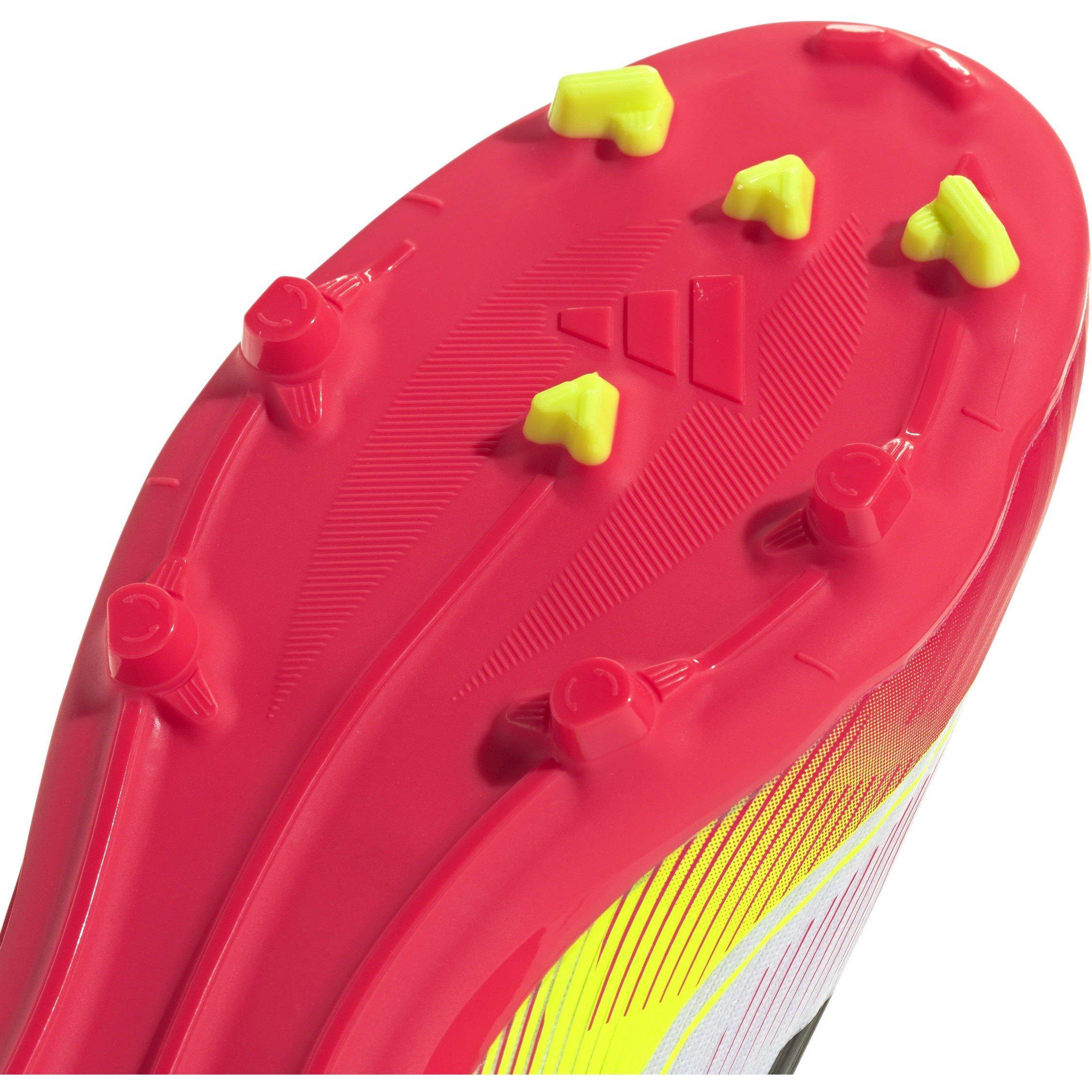 Bianco/Rosso - adidas - F50 League Mid Childrens Firm Ground Football Boots - 8