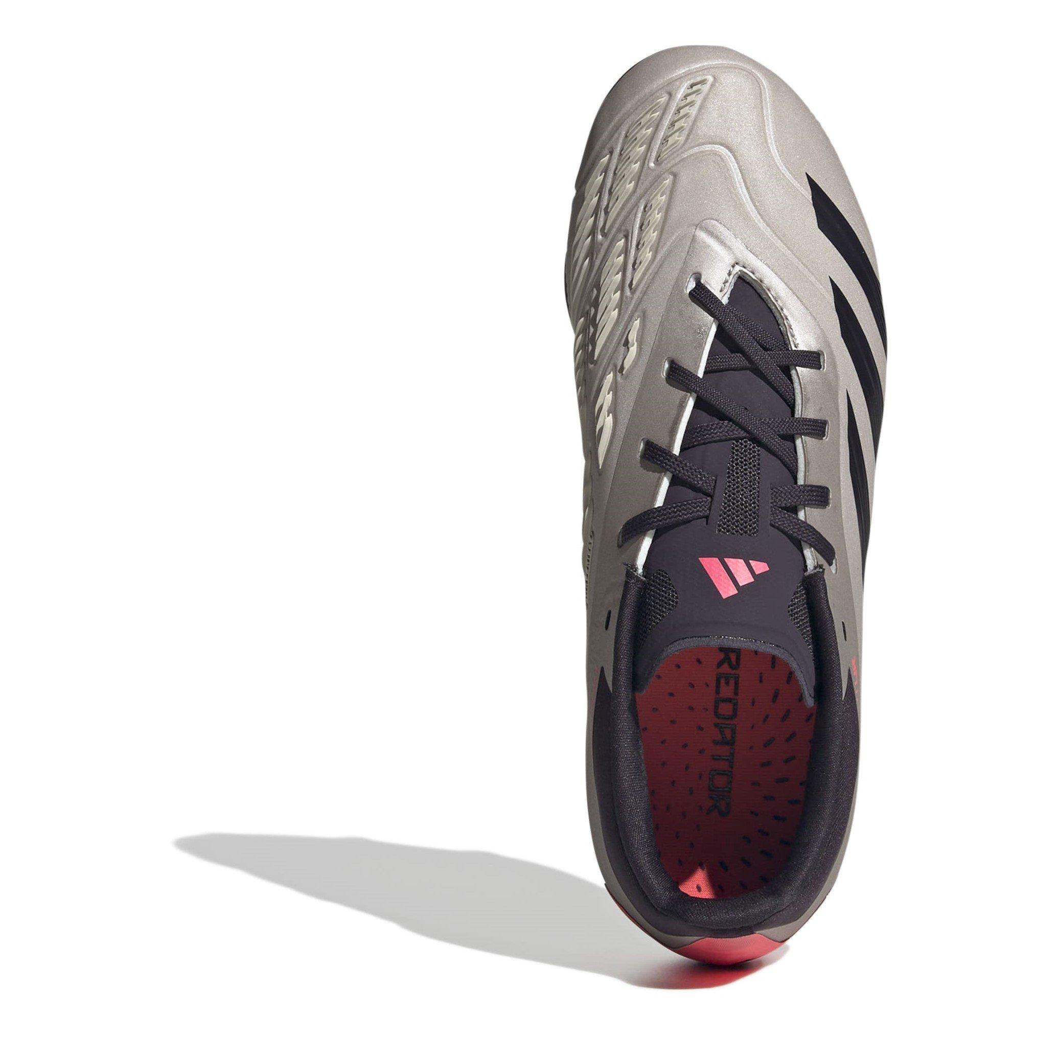 Plata/Negro - adidas - Predator 24 Elite Children Firm Ground Football Boots - 5